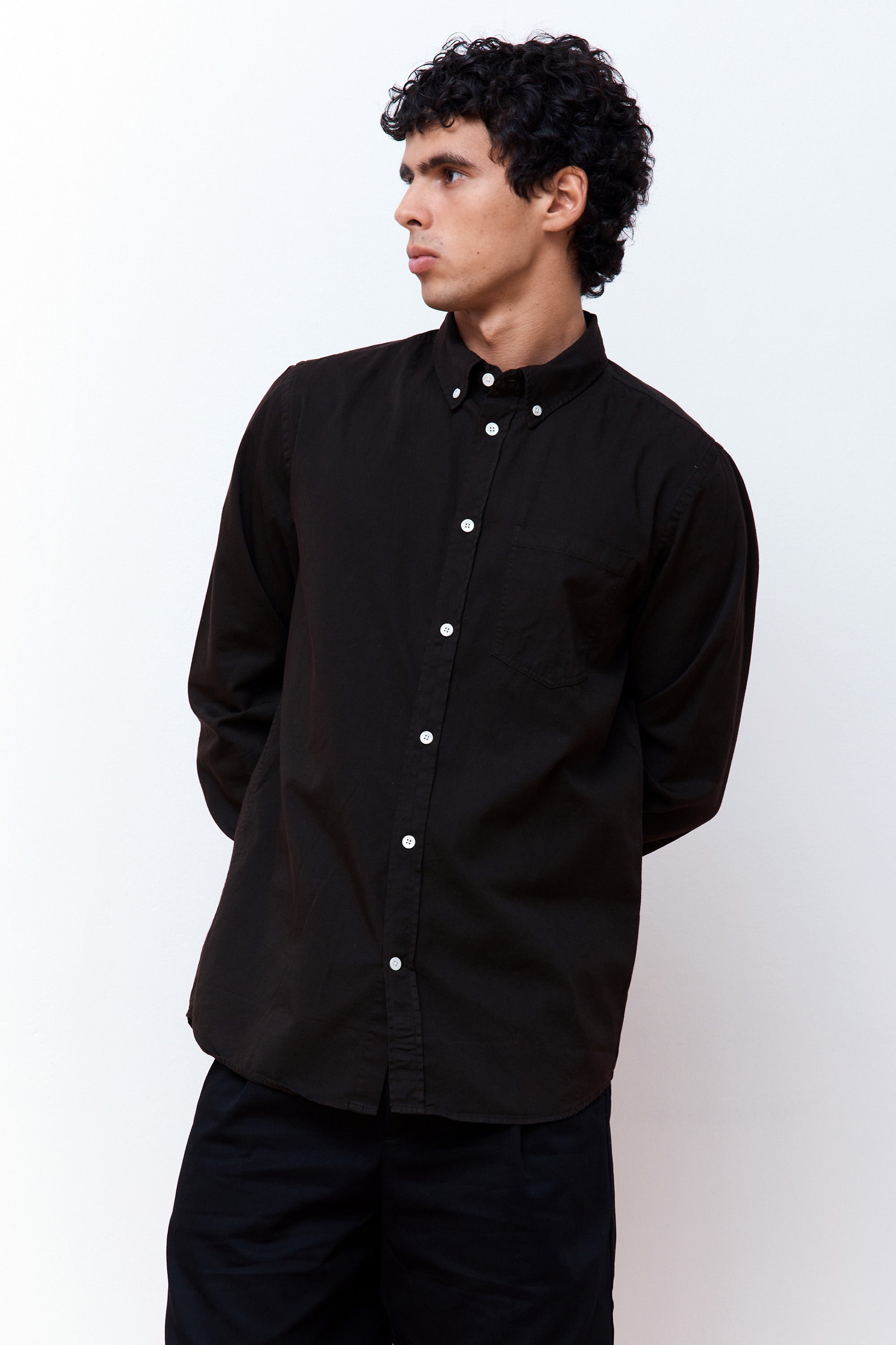 Anton Light Twill Shirt Espresso