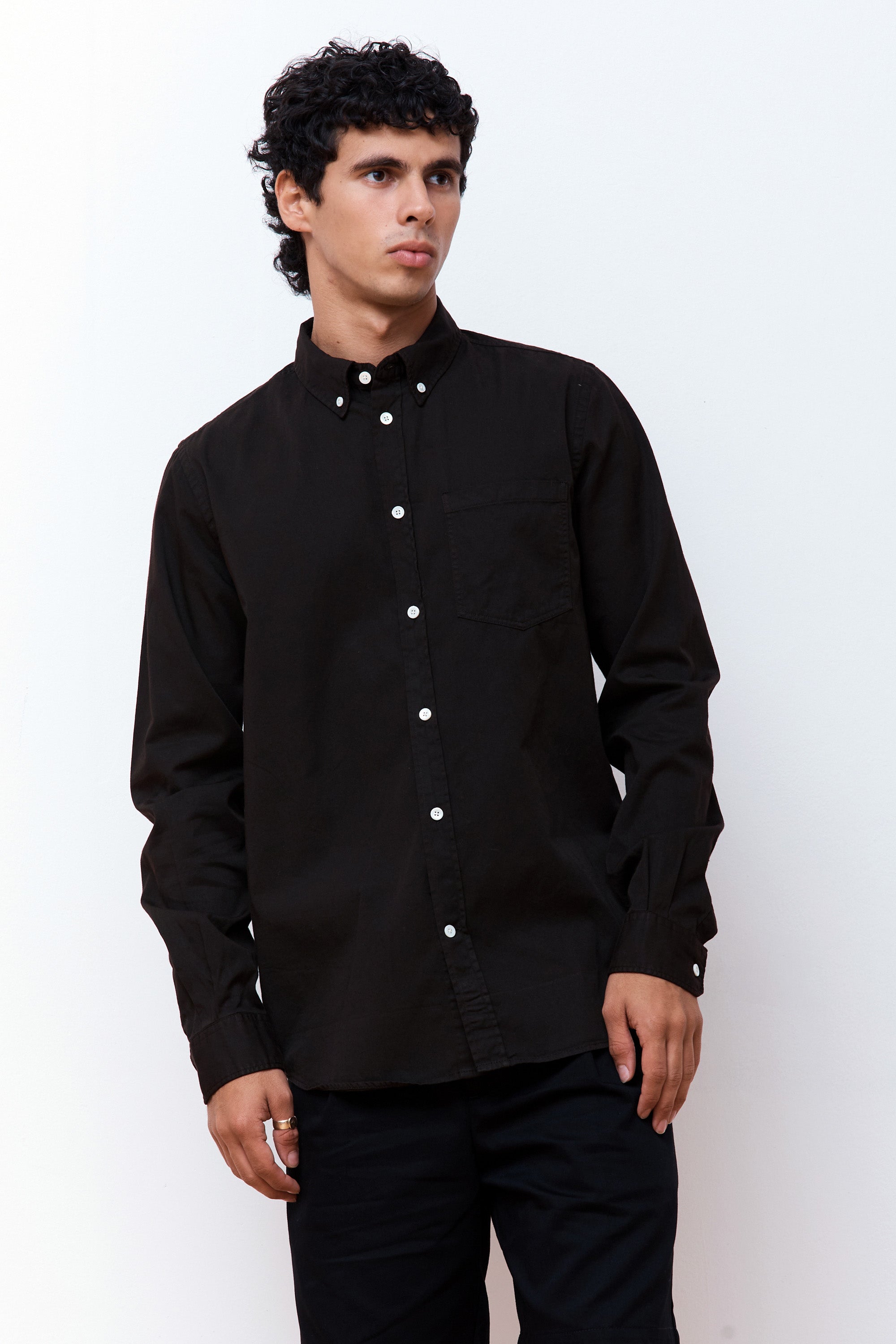 Anton Light Twill Shirt Espresso