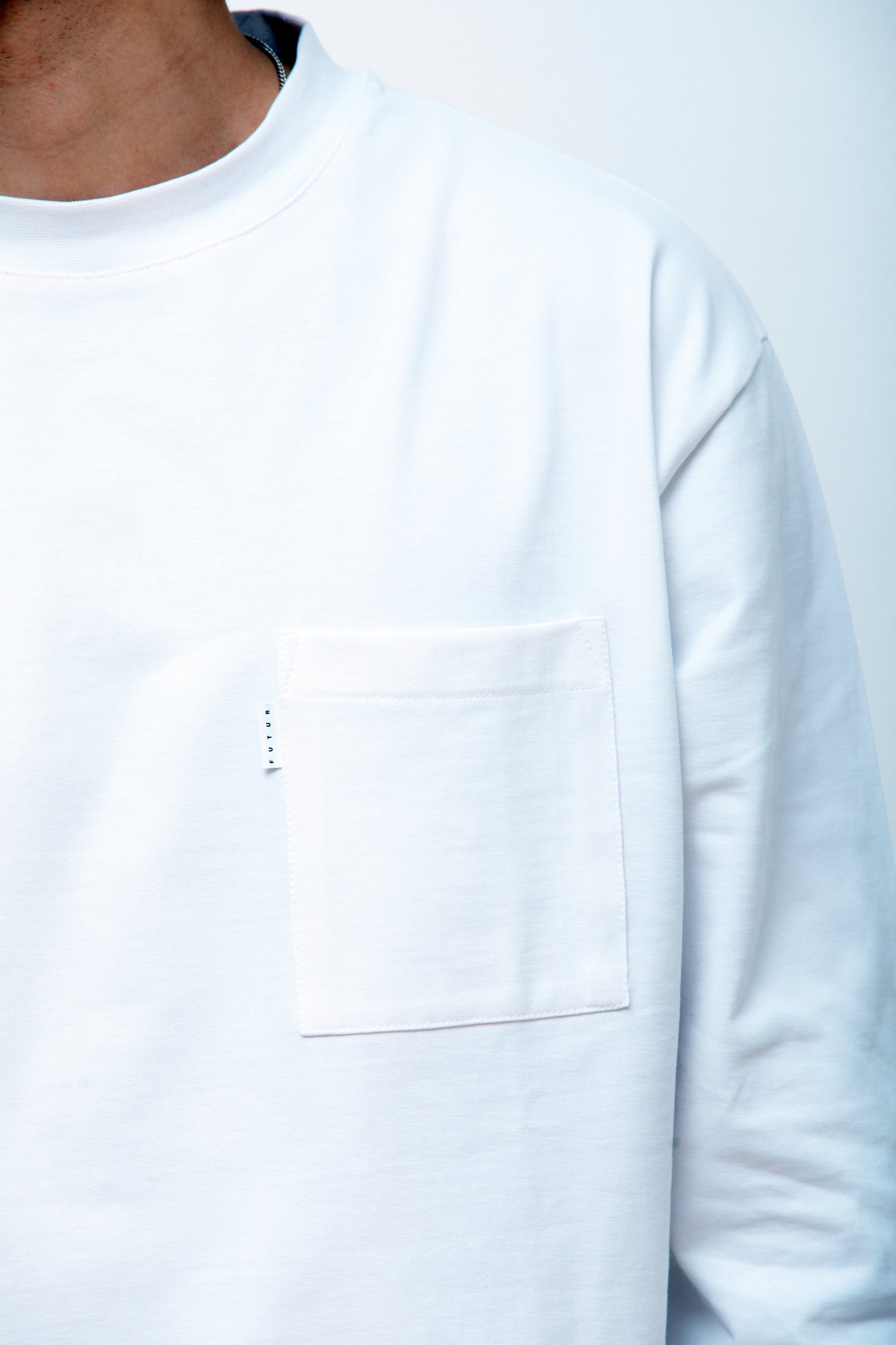 Pocket Hw L.S. Tee White