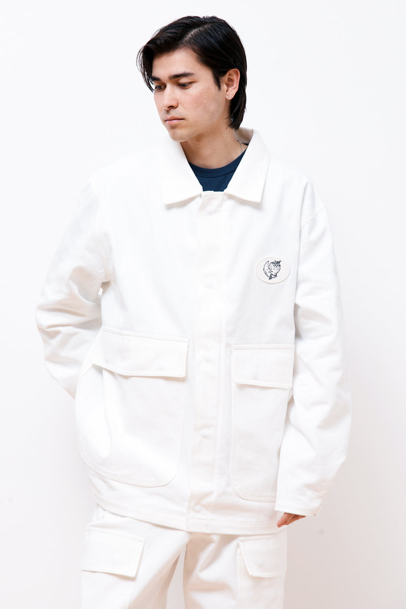 Alastair Mckimm Workwear Coat Woven White