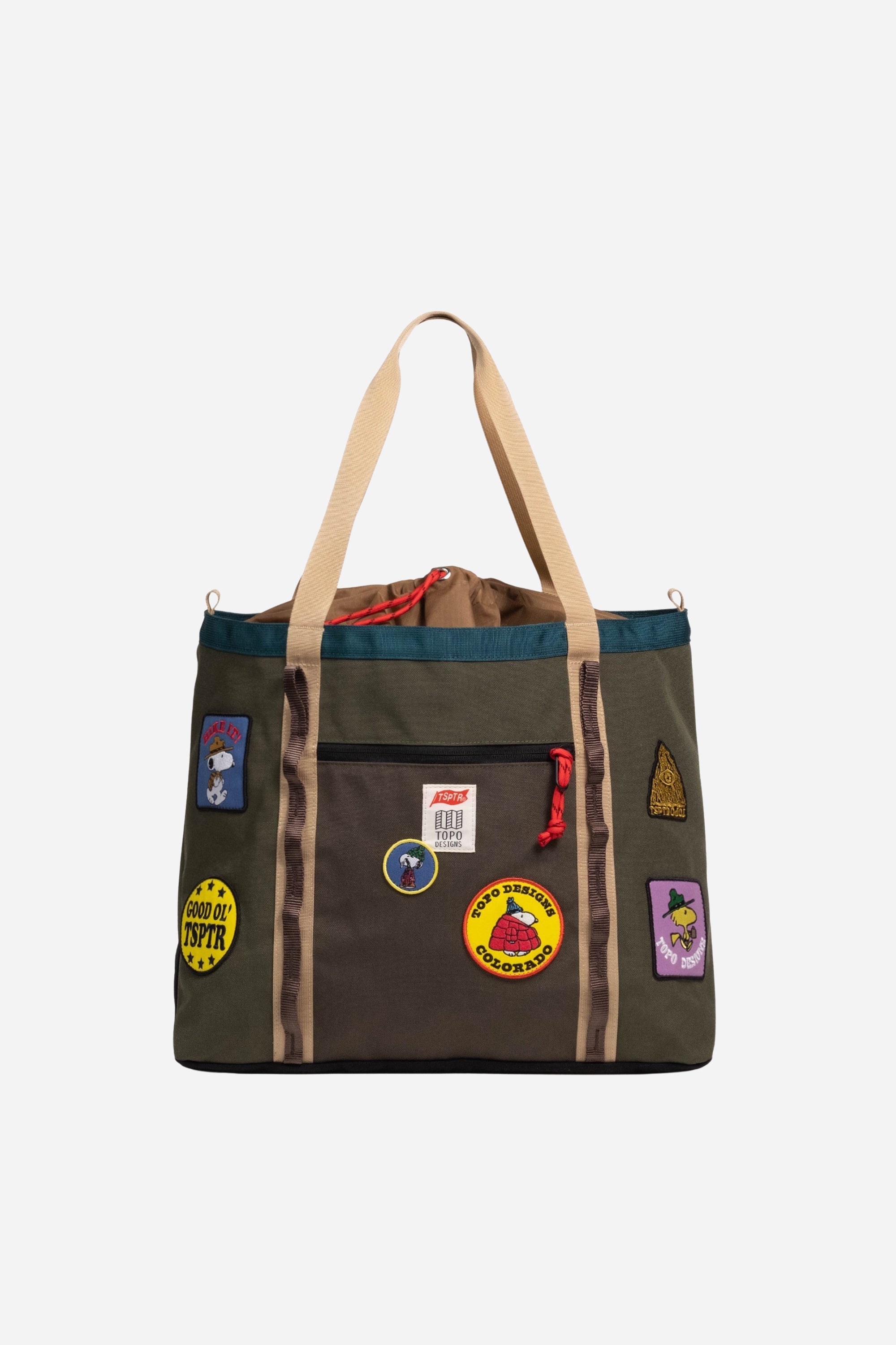 Topo Designs x TSPTR Mountain Utility Tote Olive/Woodland