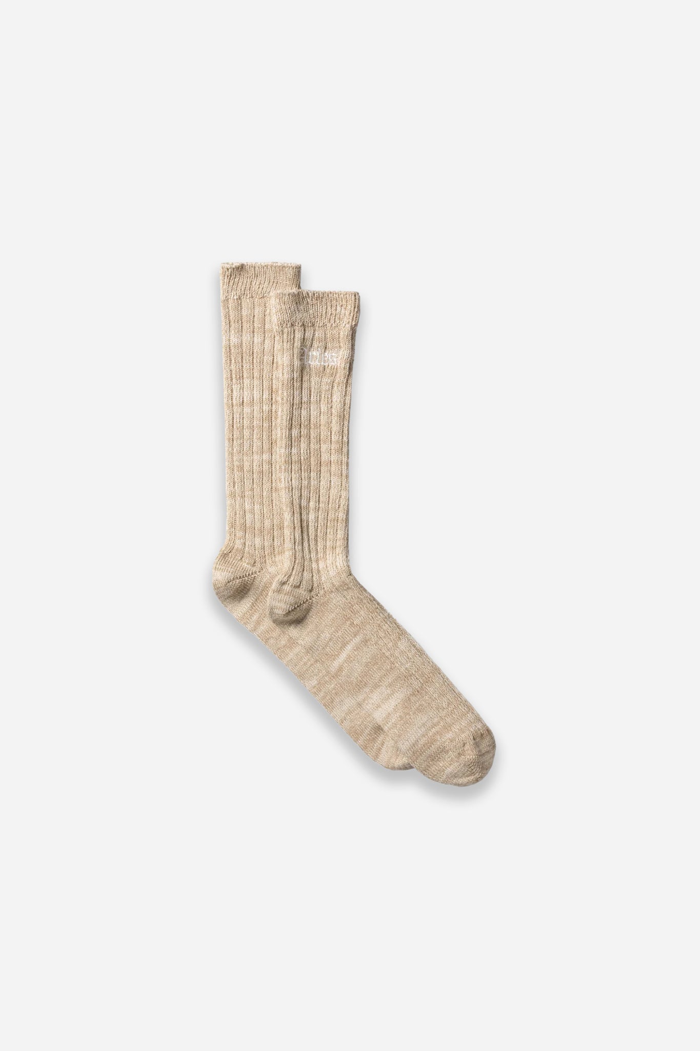 Premium Gothic Rib Sock Beige