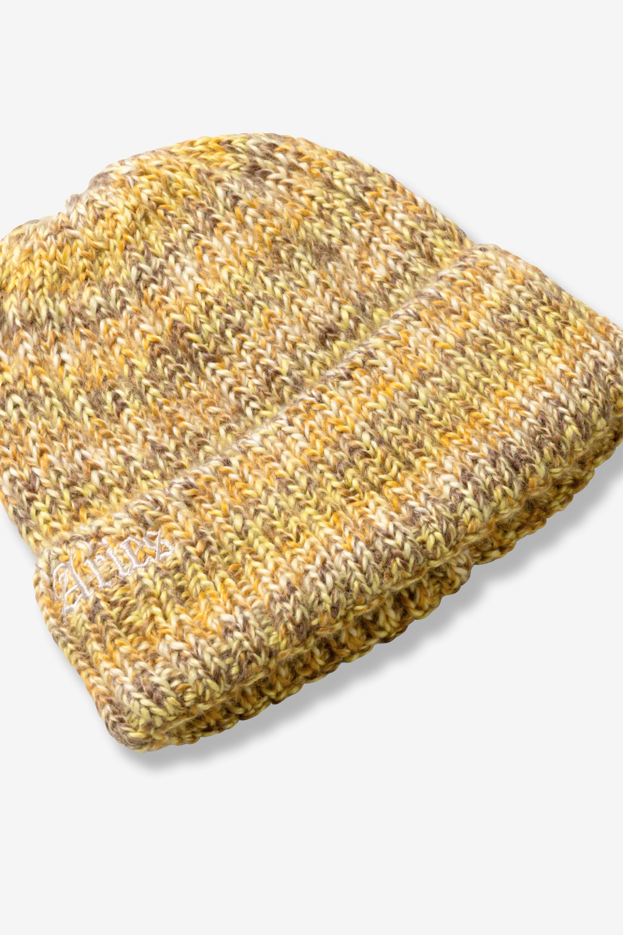 Rib Knit Space Dye Beanie Lime