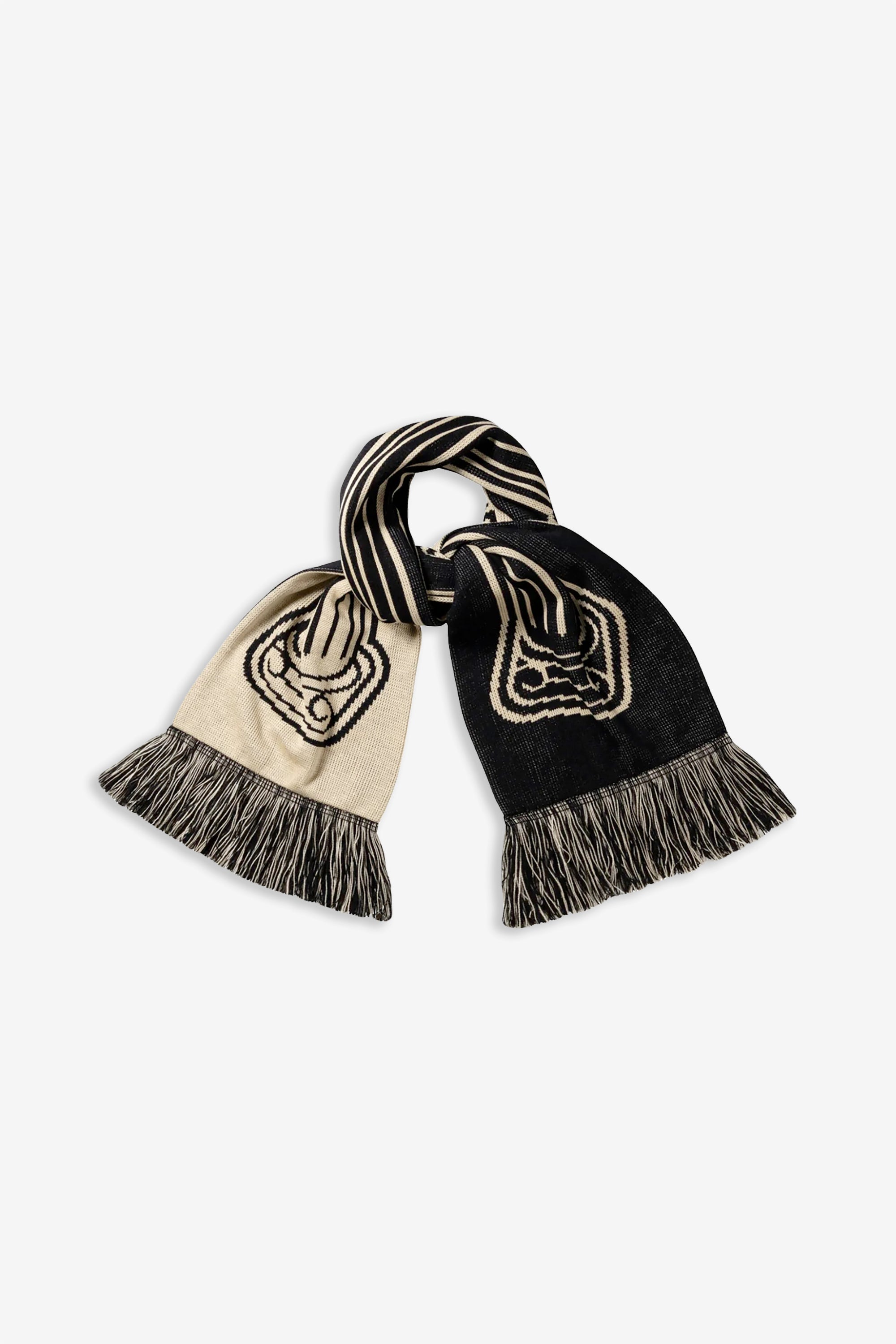 Column Scarf Black & Beige