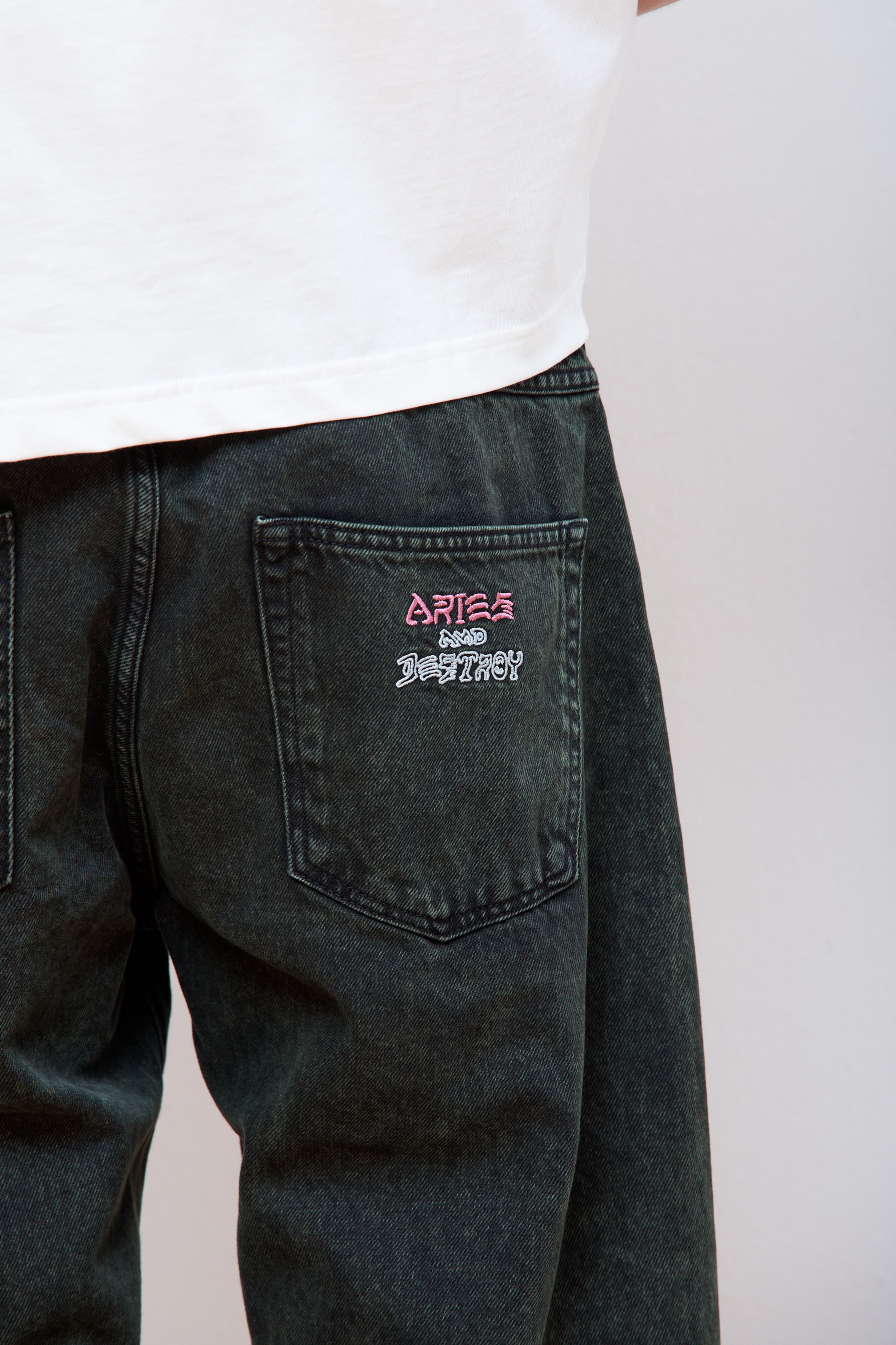 Acid Wash Batten Jean Forest Green