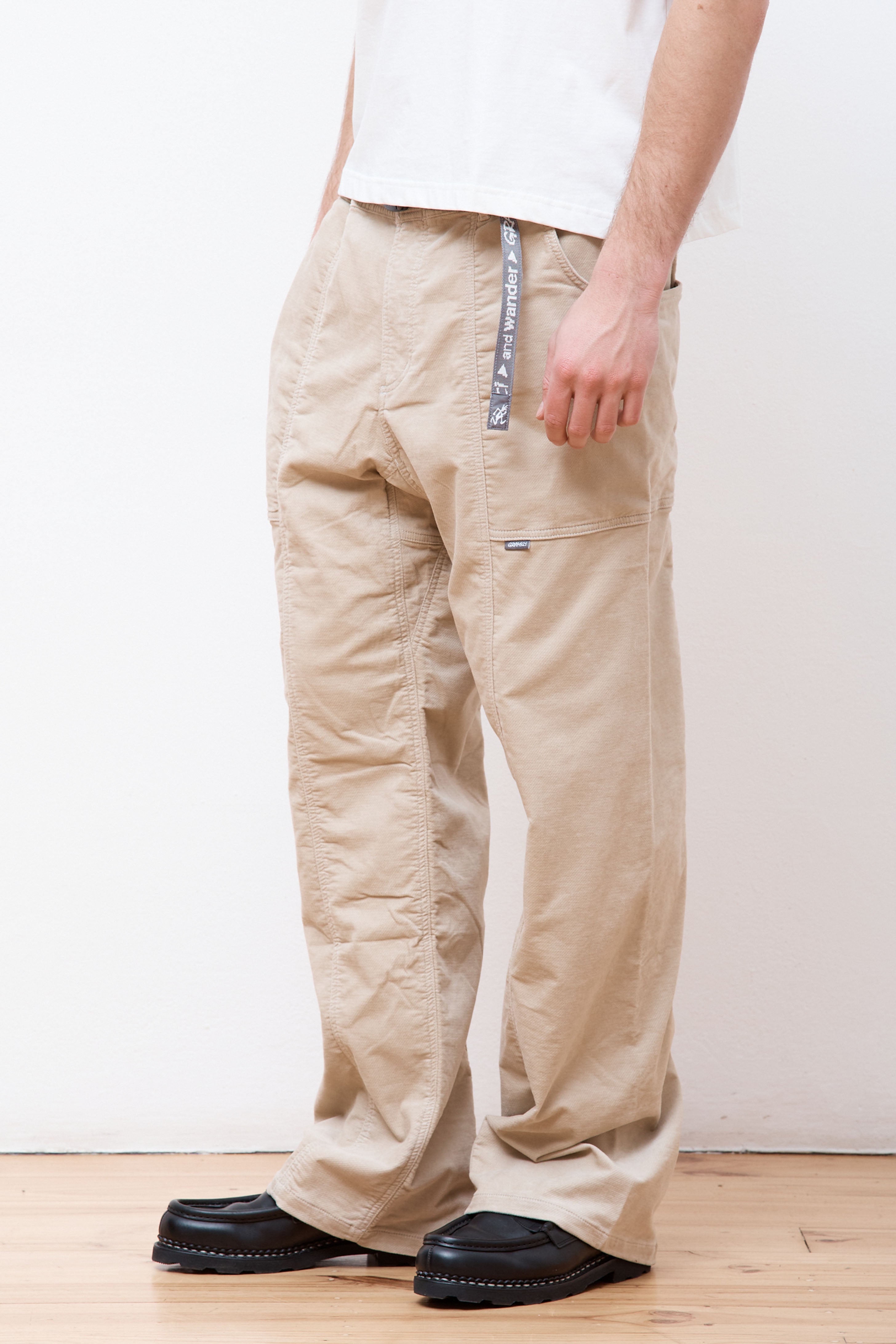 AW JQ Tape Corduroy Gadget Pant Beige