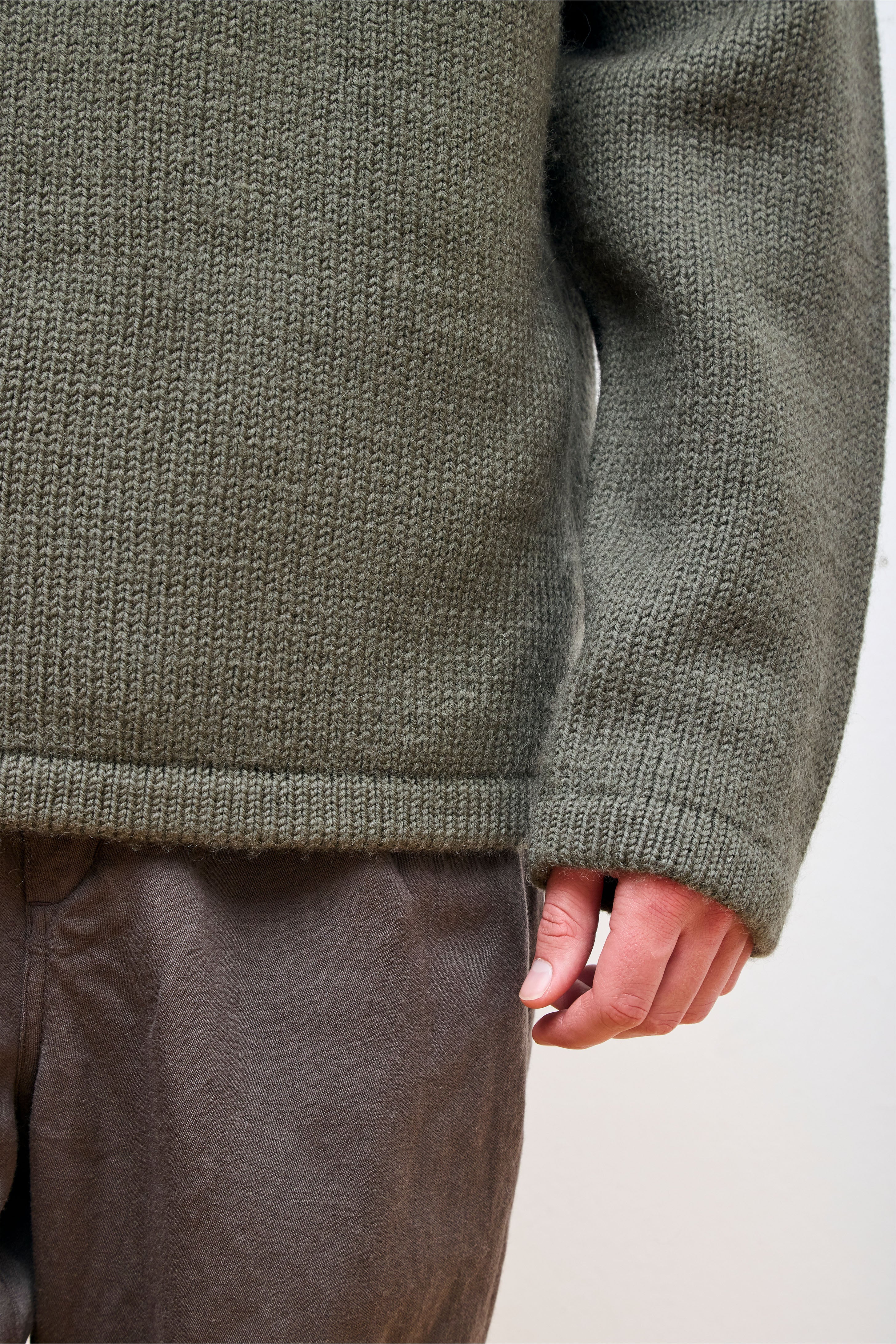 Adventurer Roll Neck Sweater Khaki