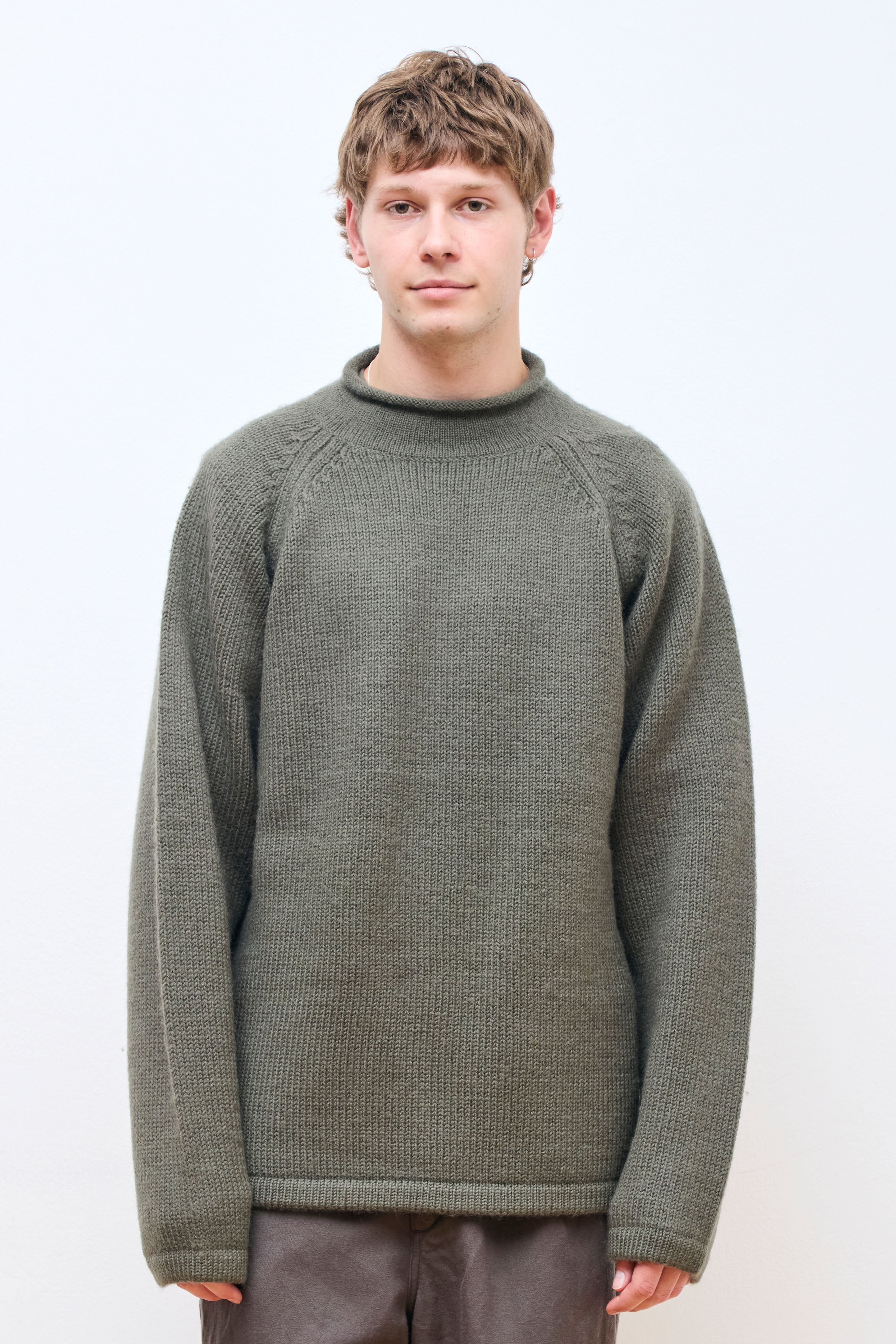 Adventurer Roll Neck Sweater Khaki