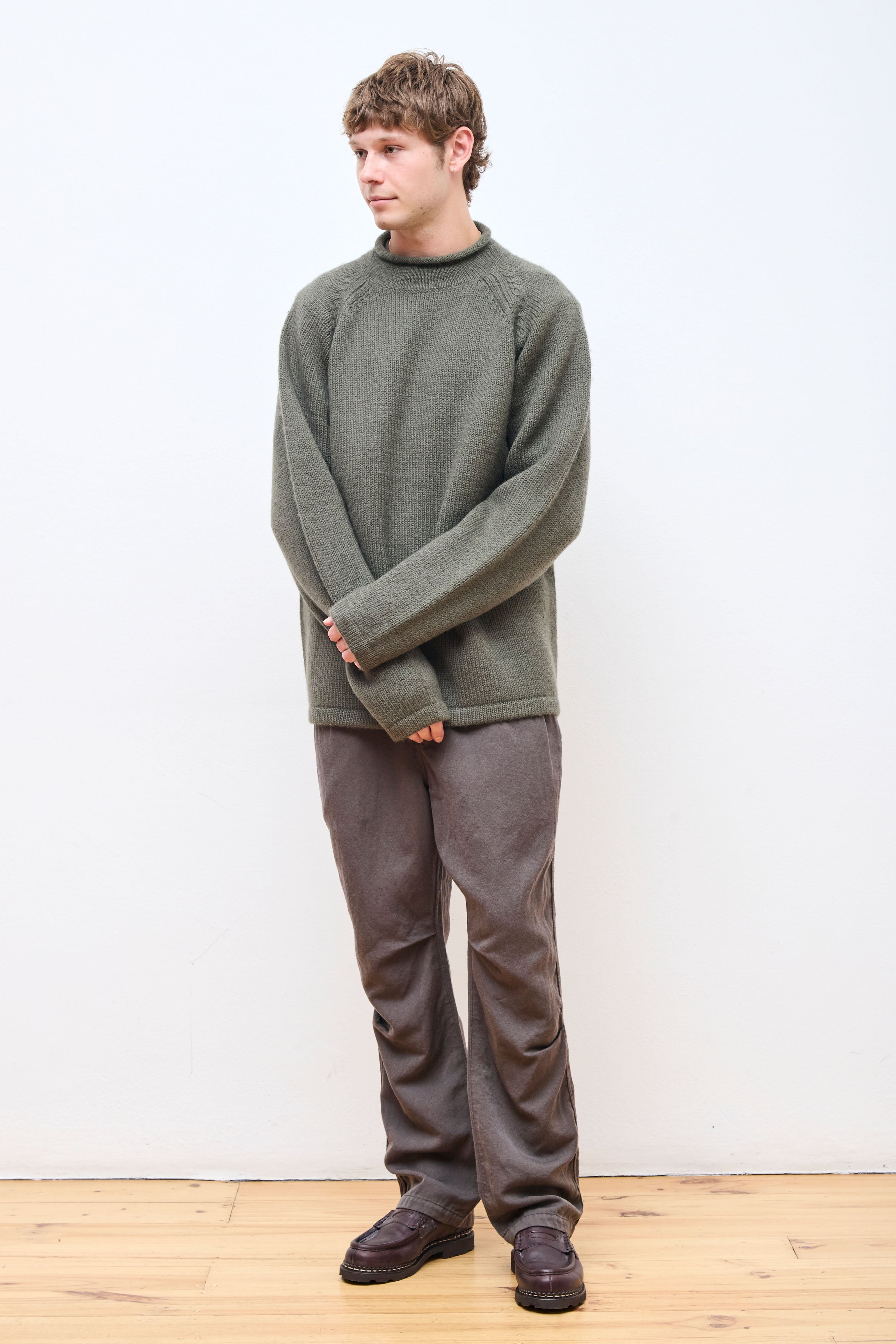 Adventurer Roll Neck Sweater Khaki