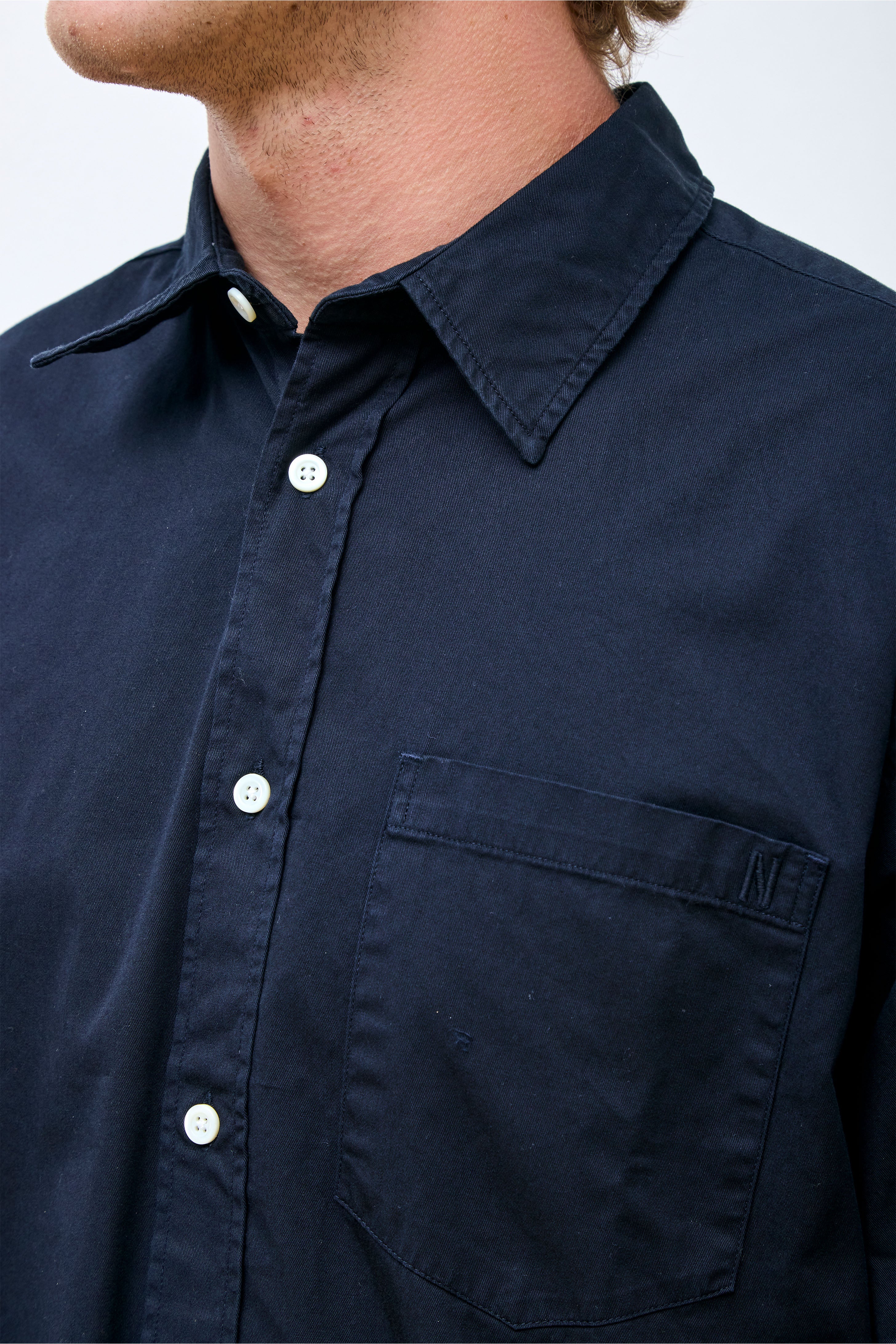 Algot Twill Shirt Dark Navy