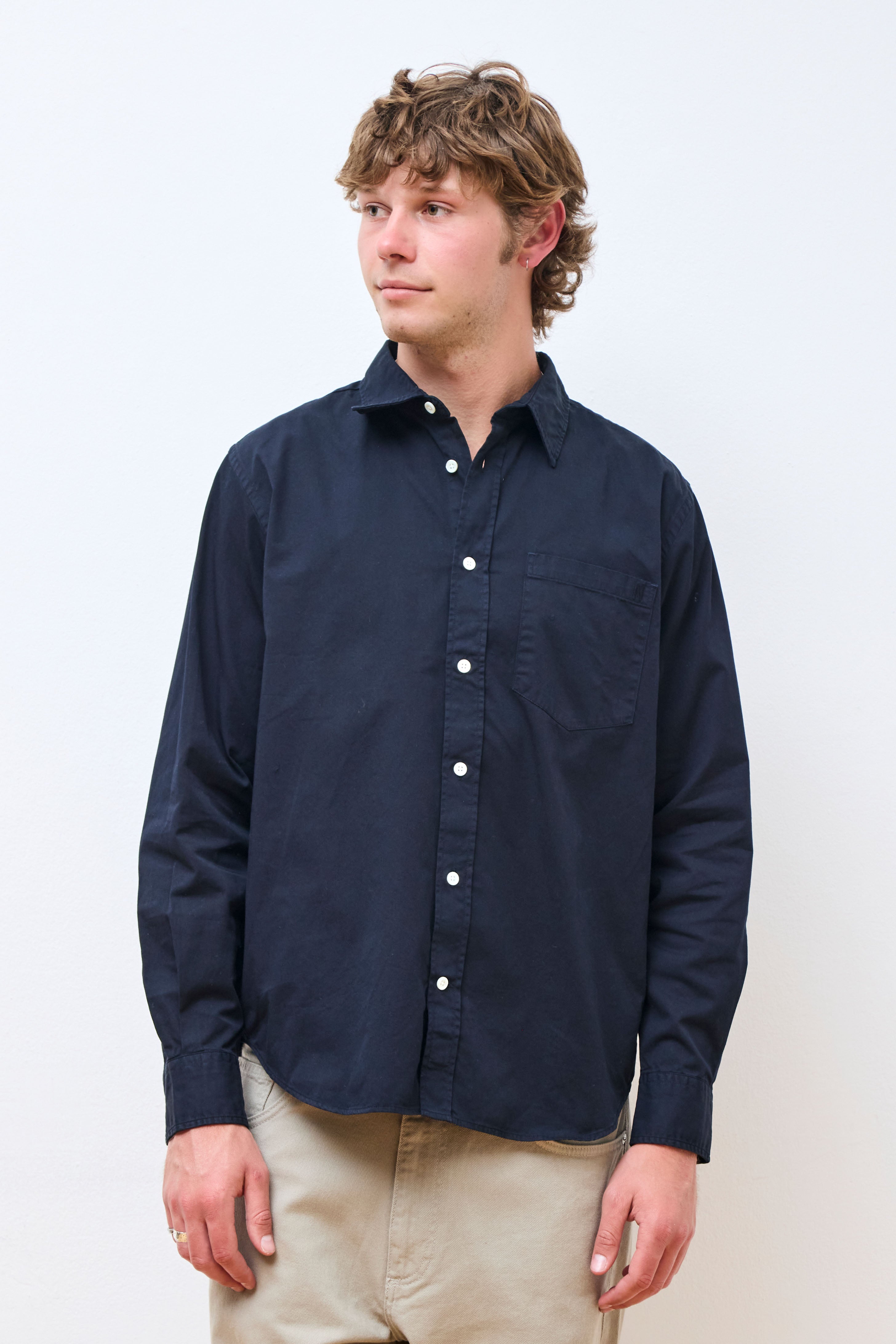 Algot Twill Shirt Dark Navy