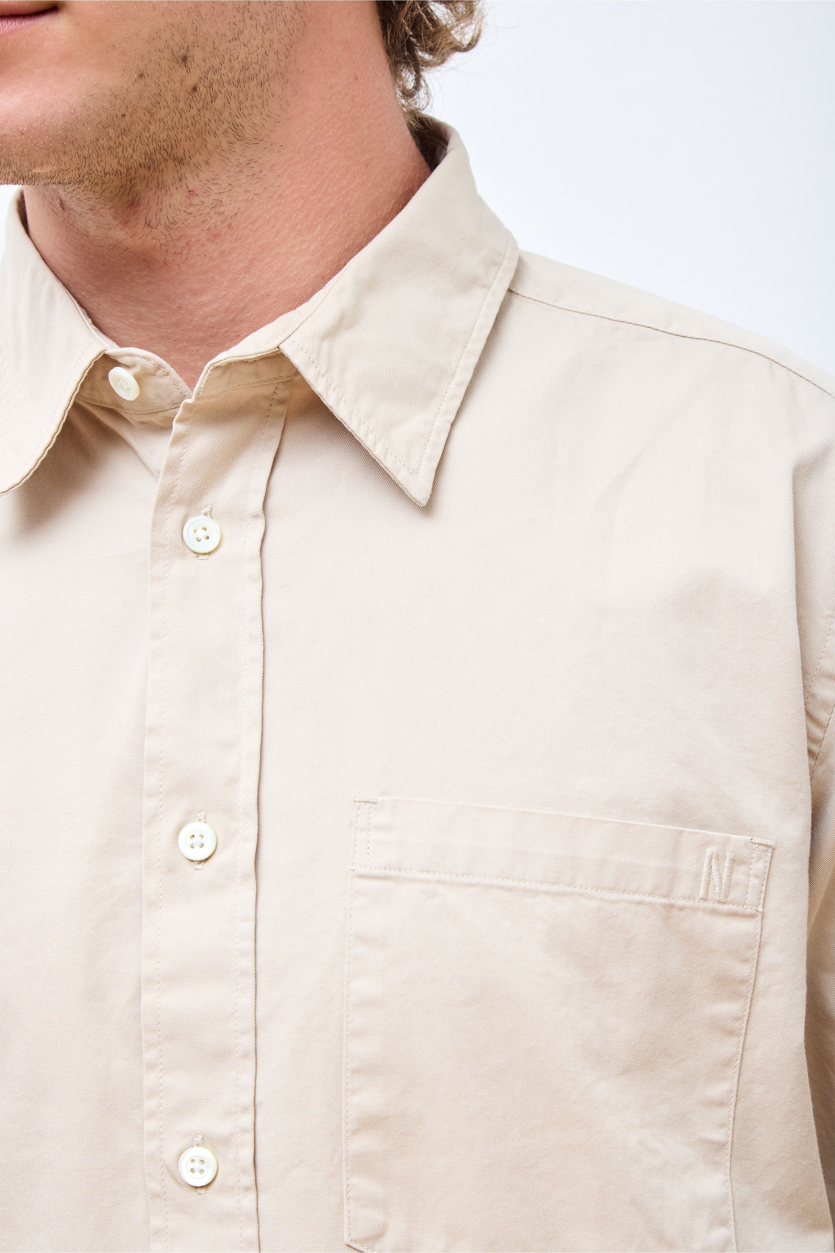 Algot Twill Shirt Oatmeal