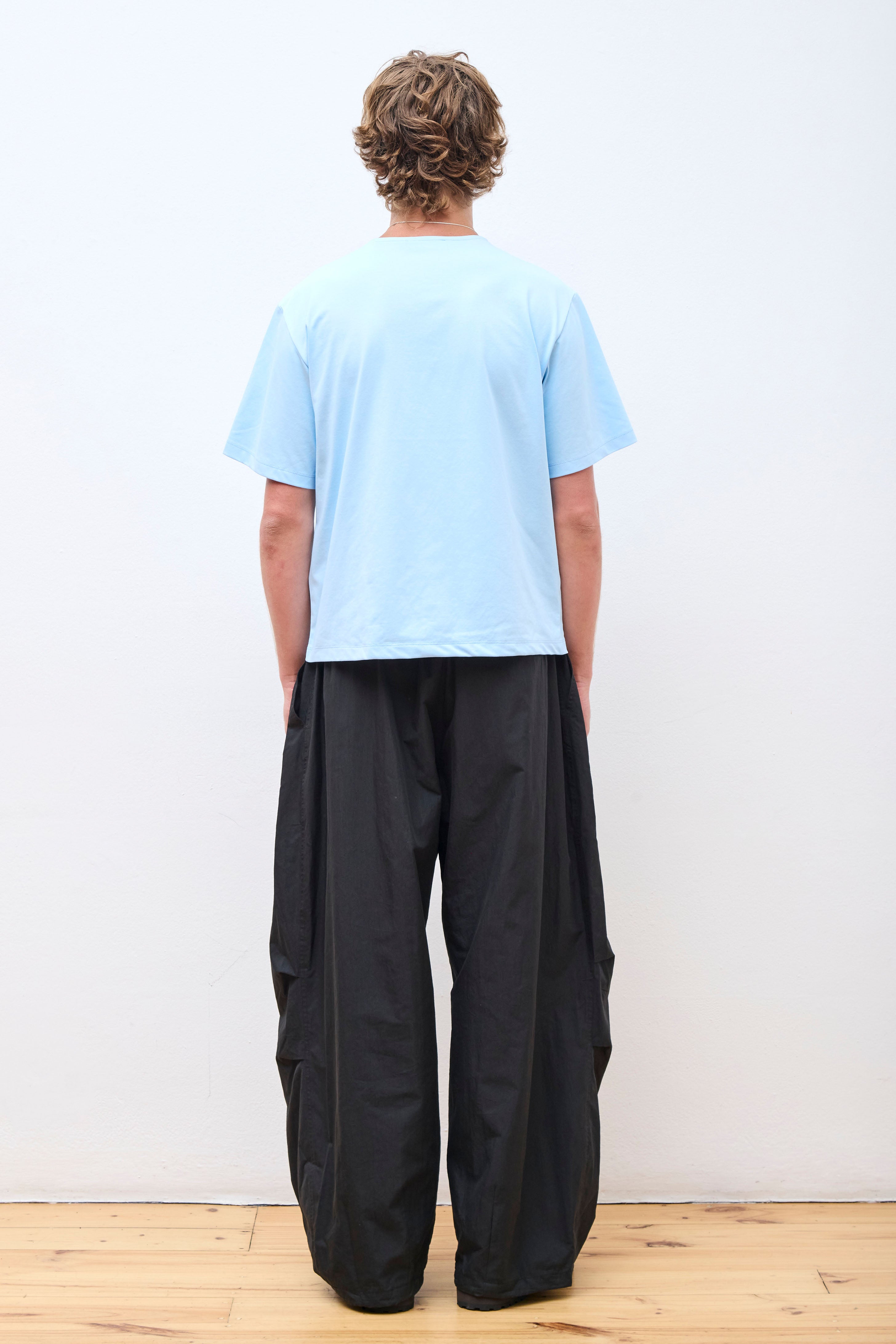 Boat Neck T-Shirt Light Blue