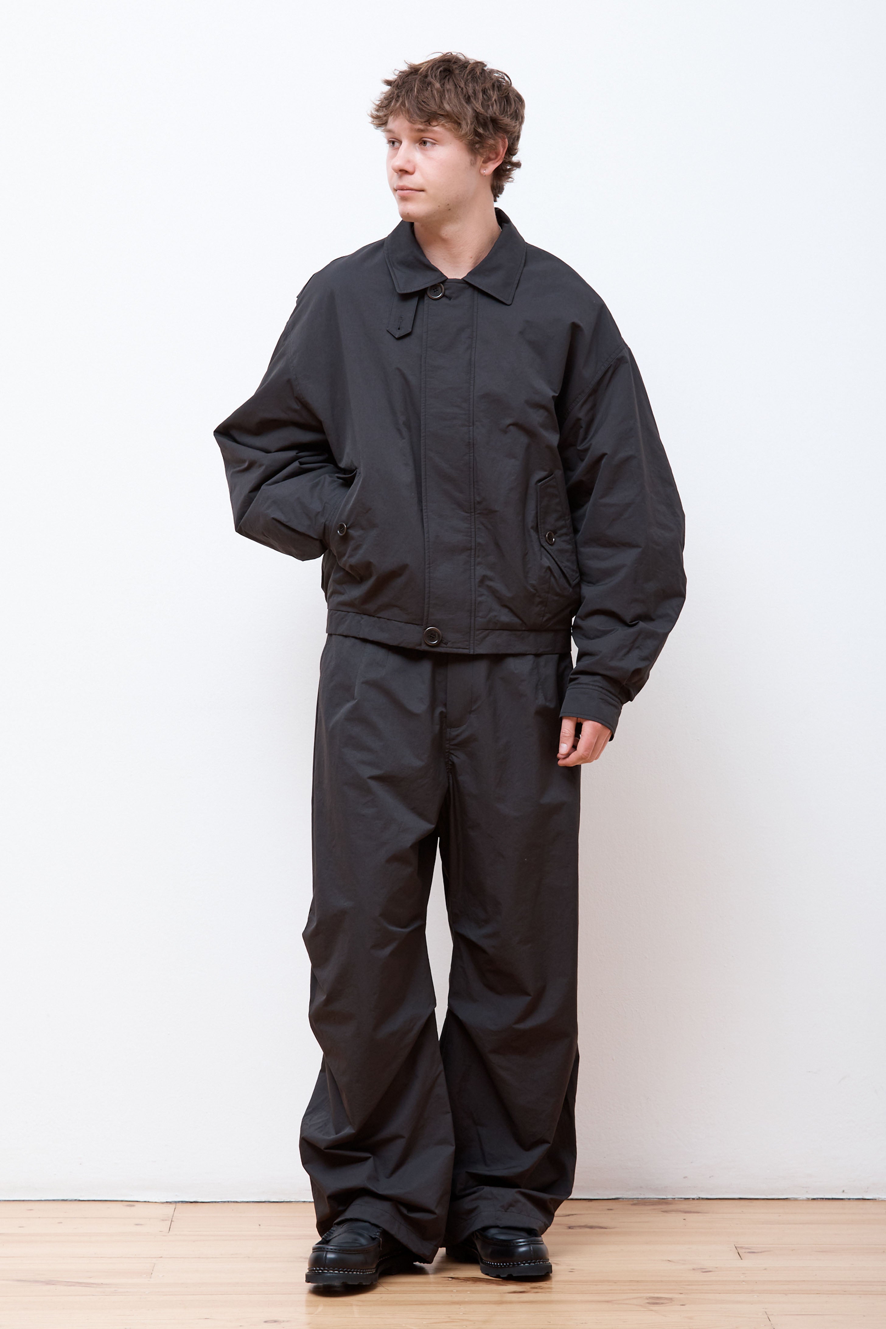 Mens Cotton Nylon Fatigue Pants Black