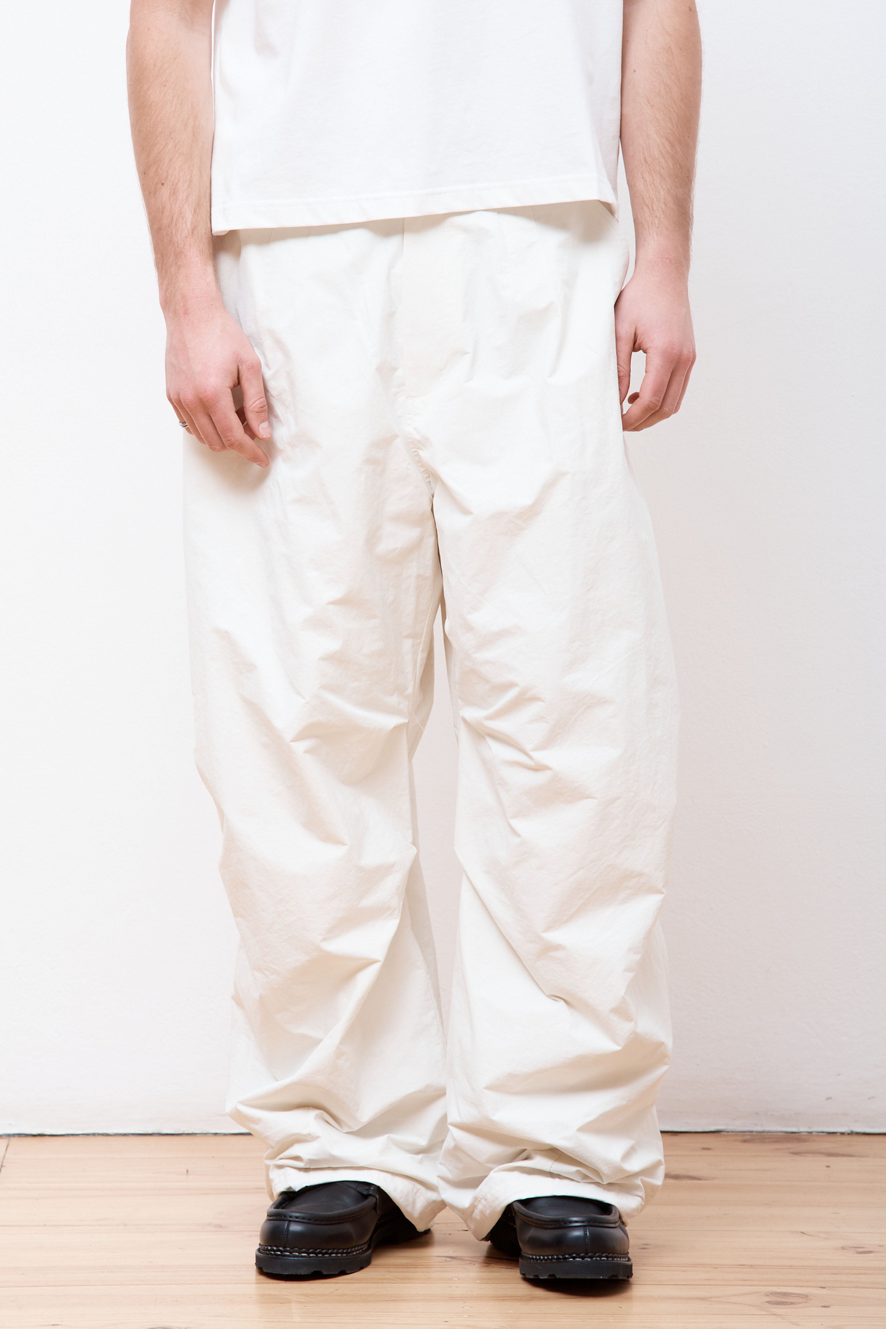 Mens Cotton Nylon Fatigue Pants Ecru