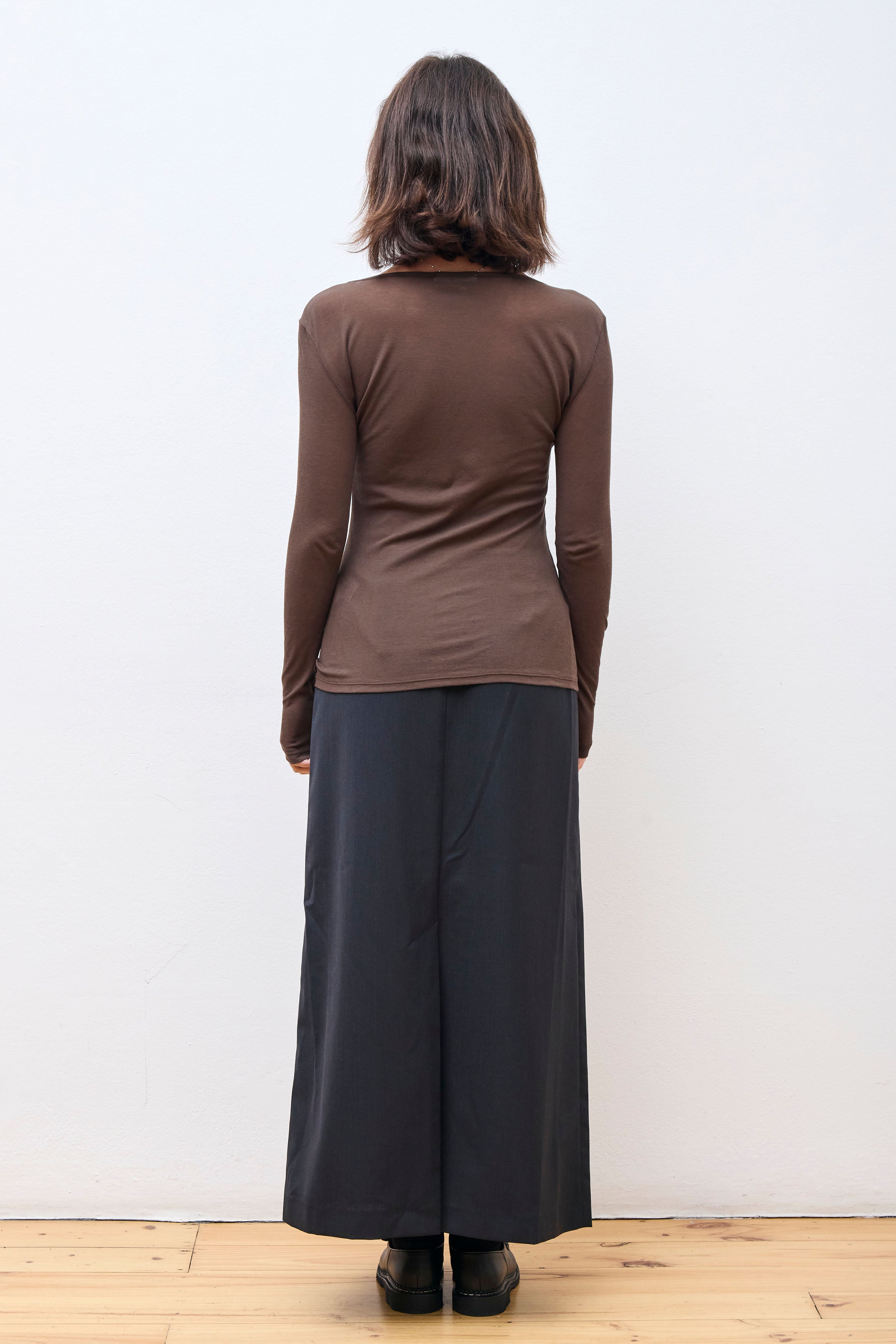 Round T-Shirts Brown