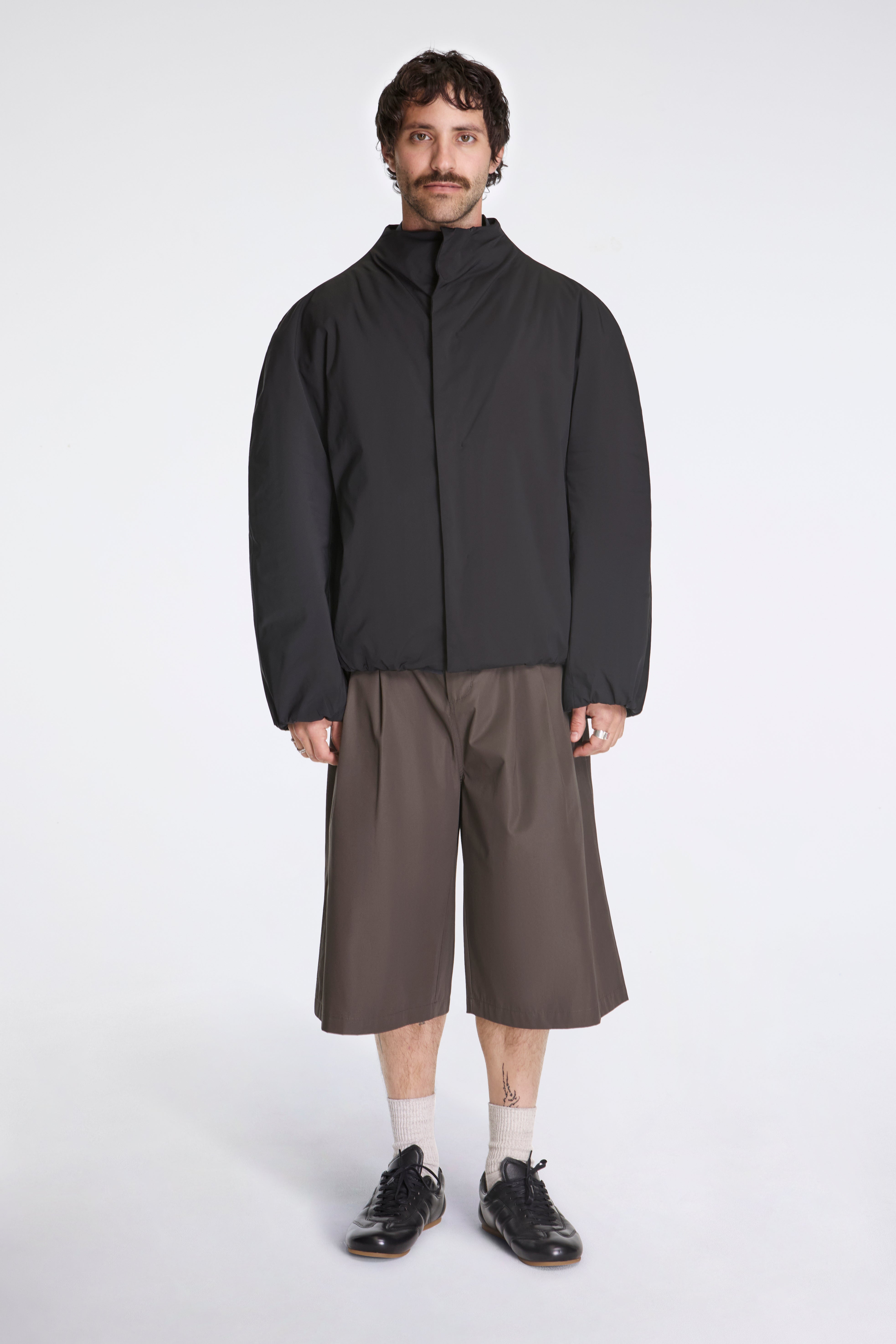 Taffeta Padded Raglan Jumper Black