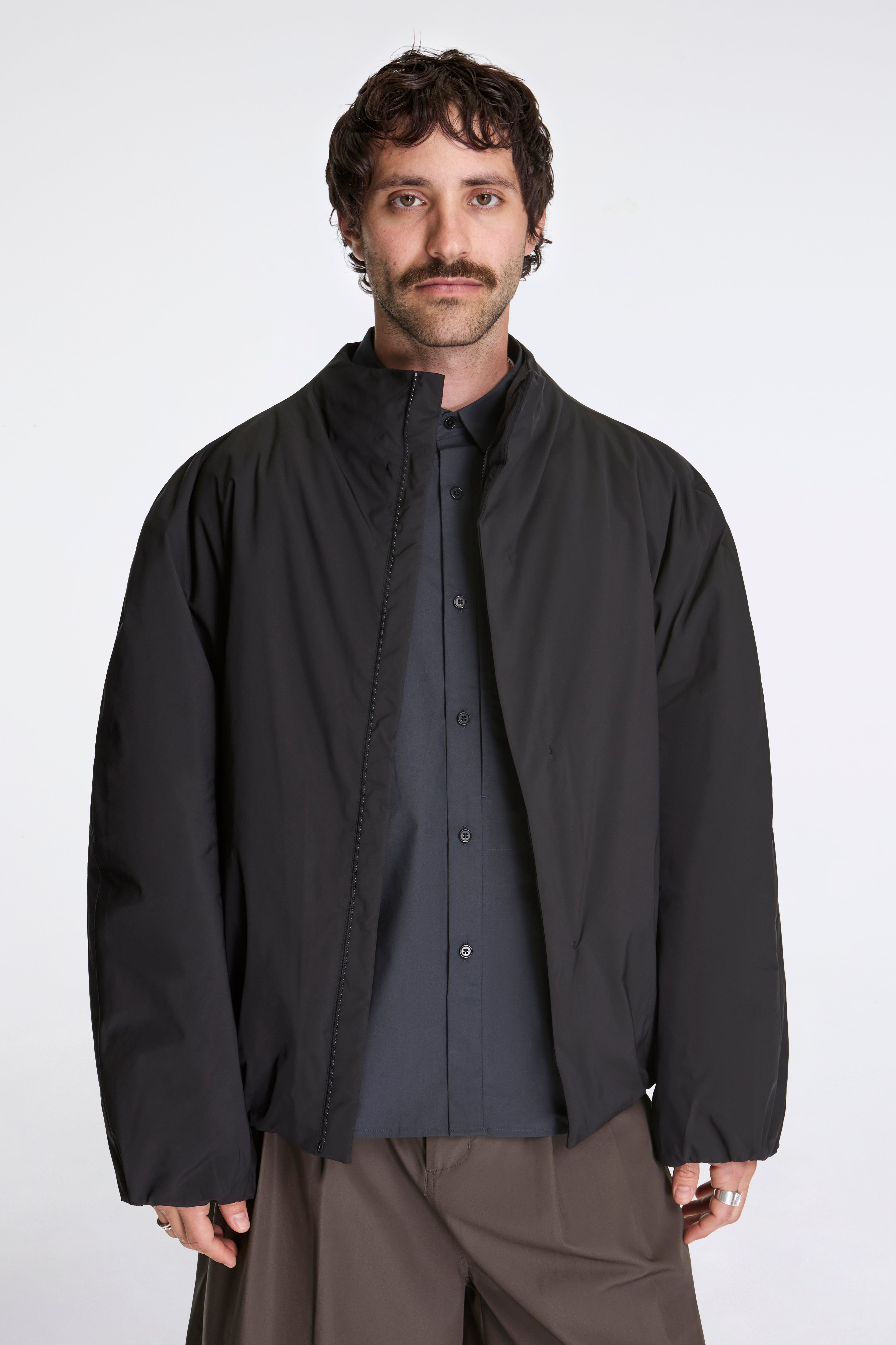 Taffeta Padded Raglan Jumper Black