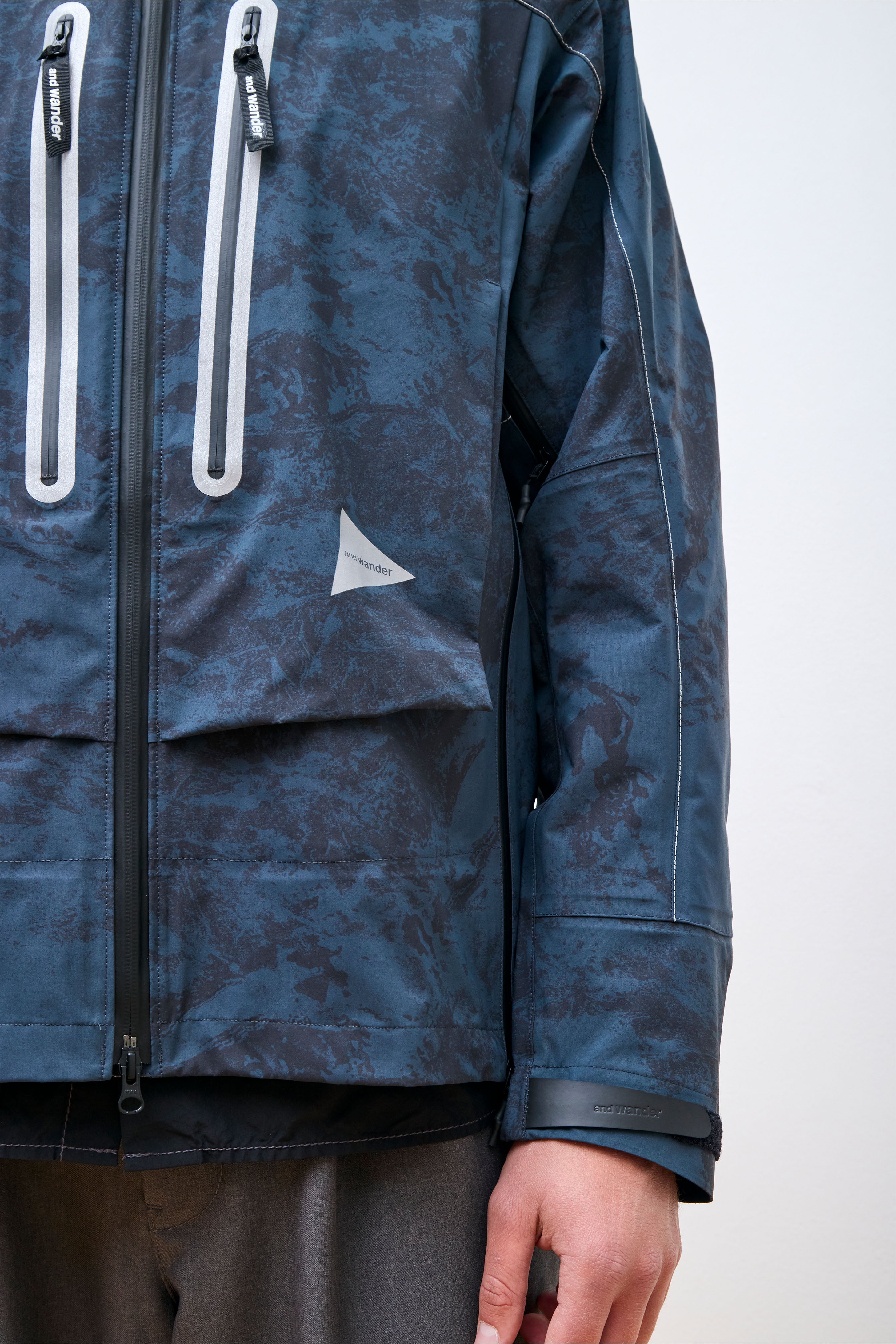 Printed Pertex Shield Rain Jacket Navy