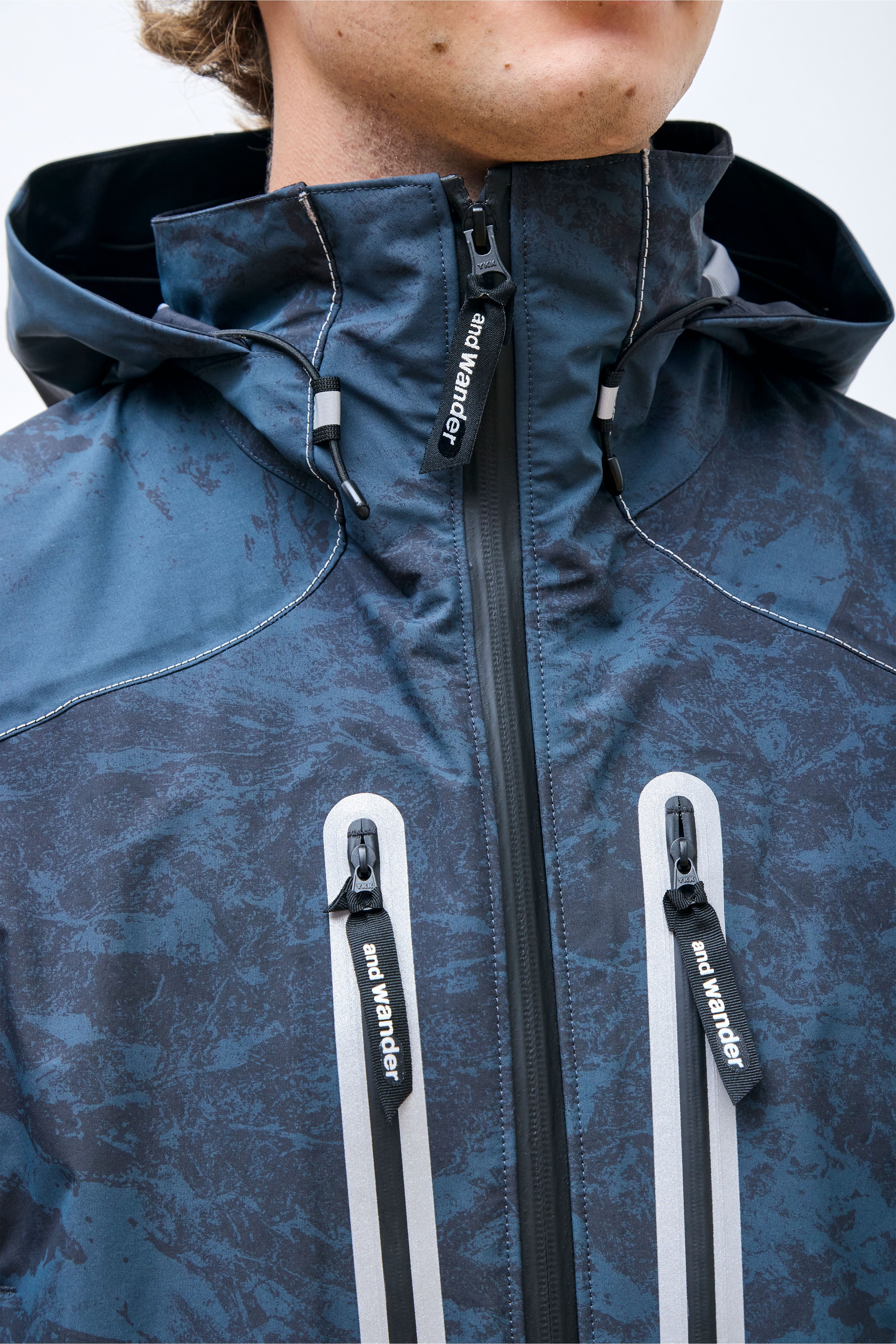 Printed Pertex Shield Rain Jacket Navy