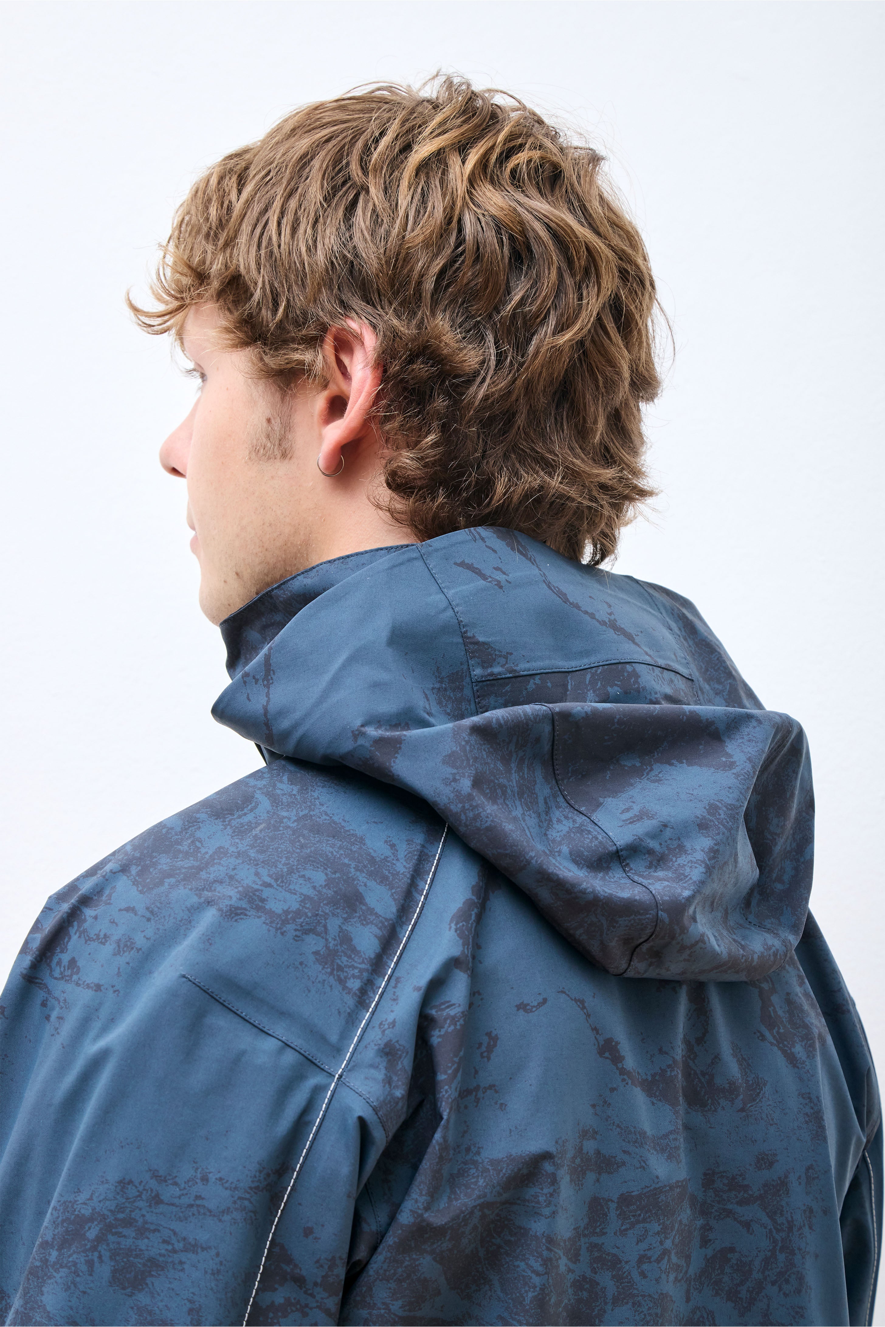 Printed Pertex Shield Rain Jacket Navy