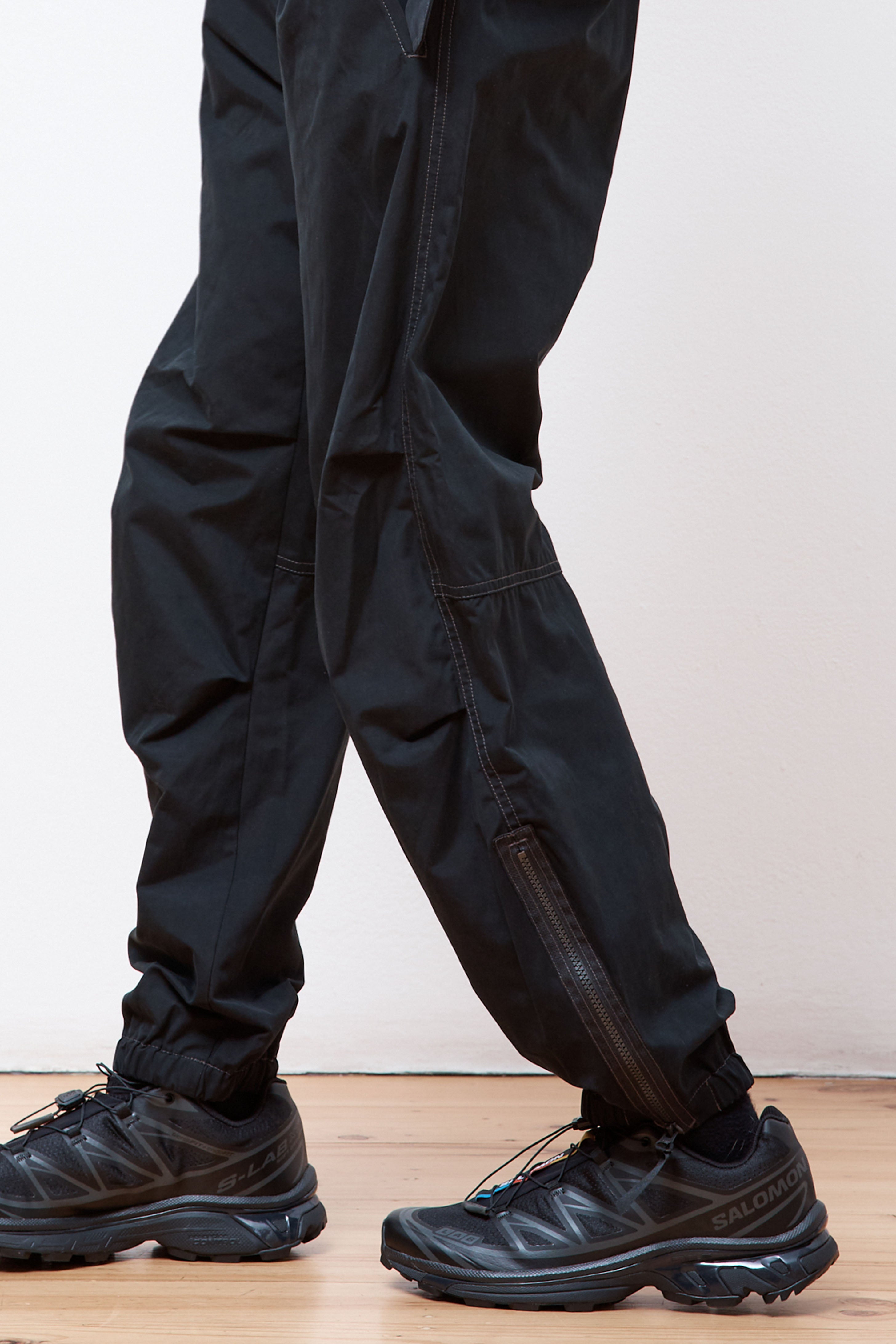 Side Zip Hem Pants Black