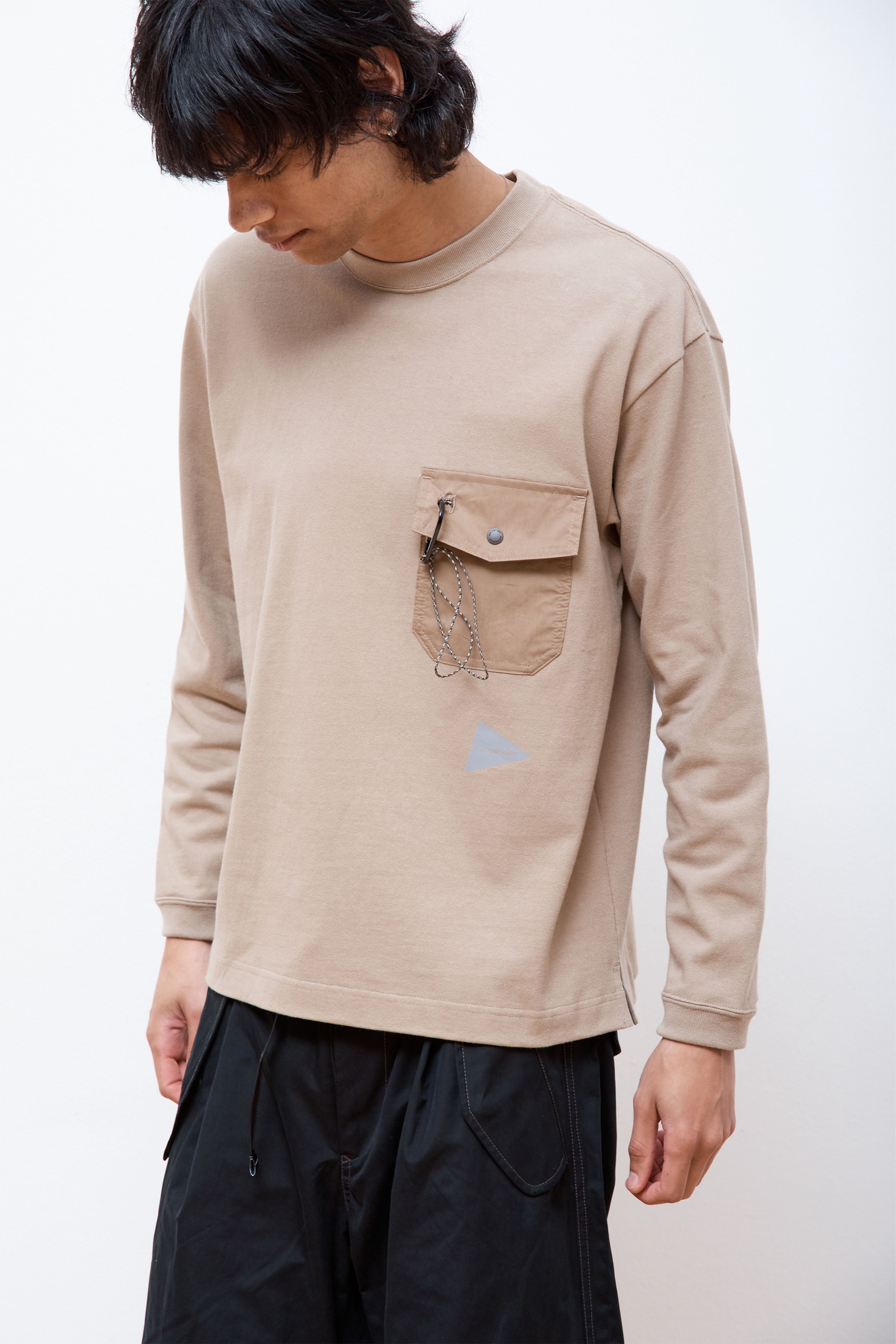 Heavy Cotton Pocket LS T-Shirt L.Beige