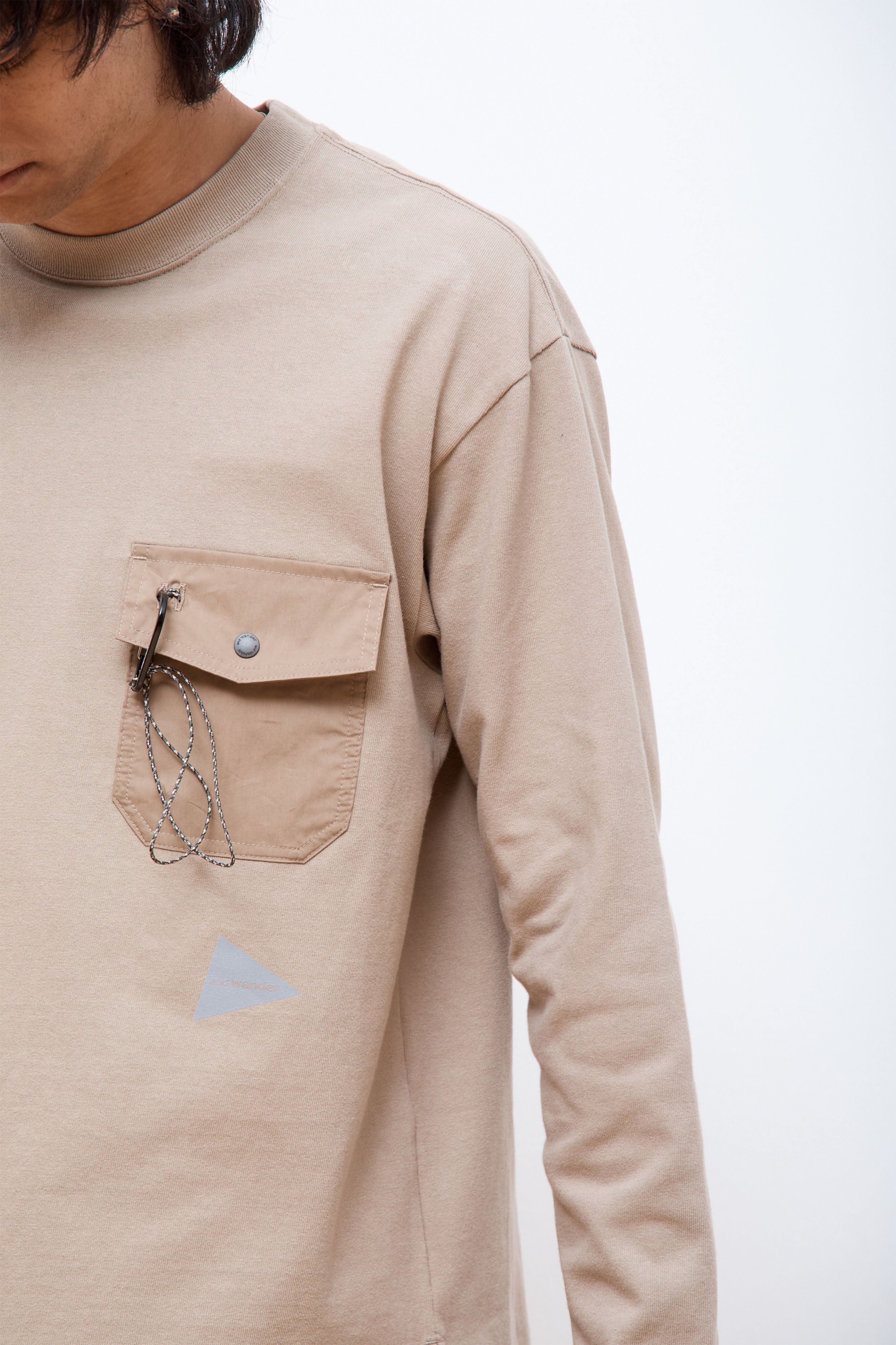 Heavy Cotton Pocket LS T-Shirt L.Beige