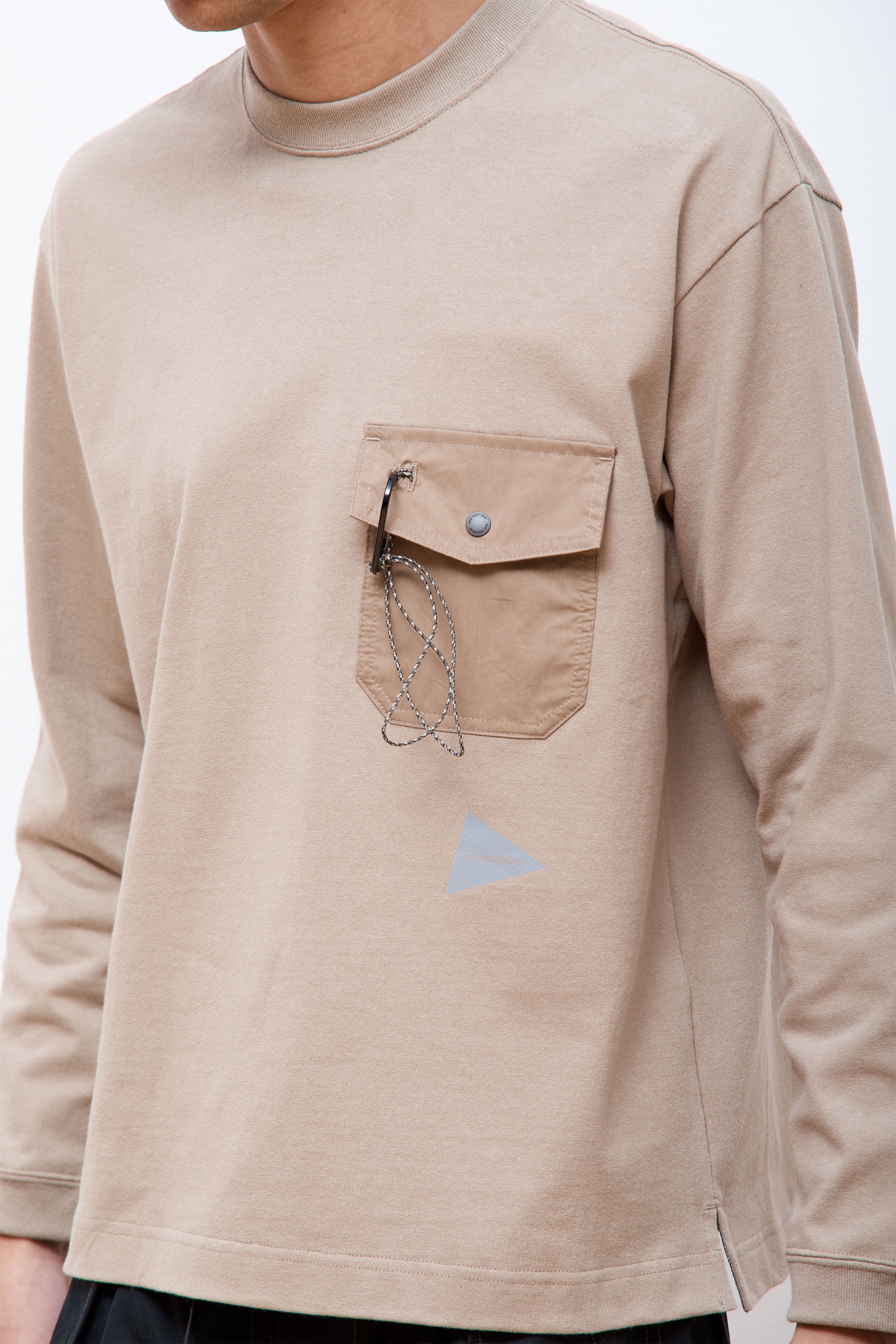 Heavy Cotton Pocket LS T-Shirt L.Beige