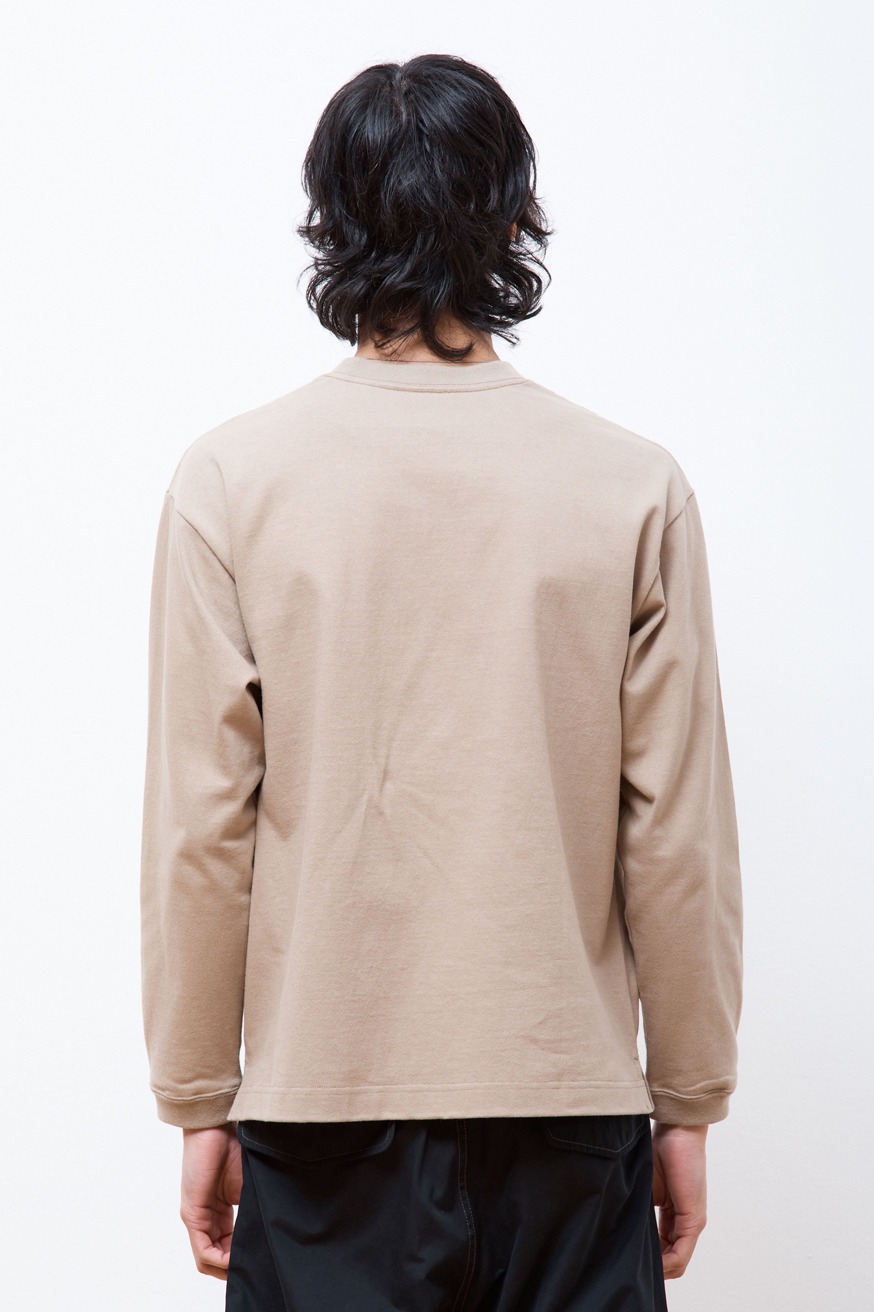 Heavy Cotton Pocket LS T-Shirt L.Beige