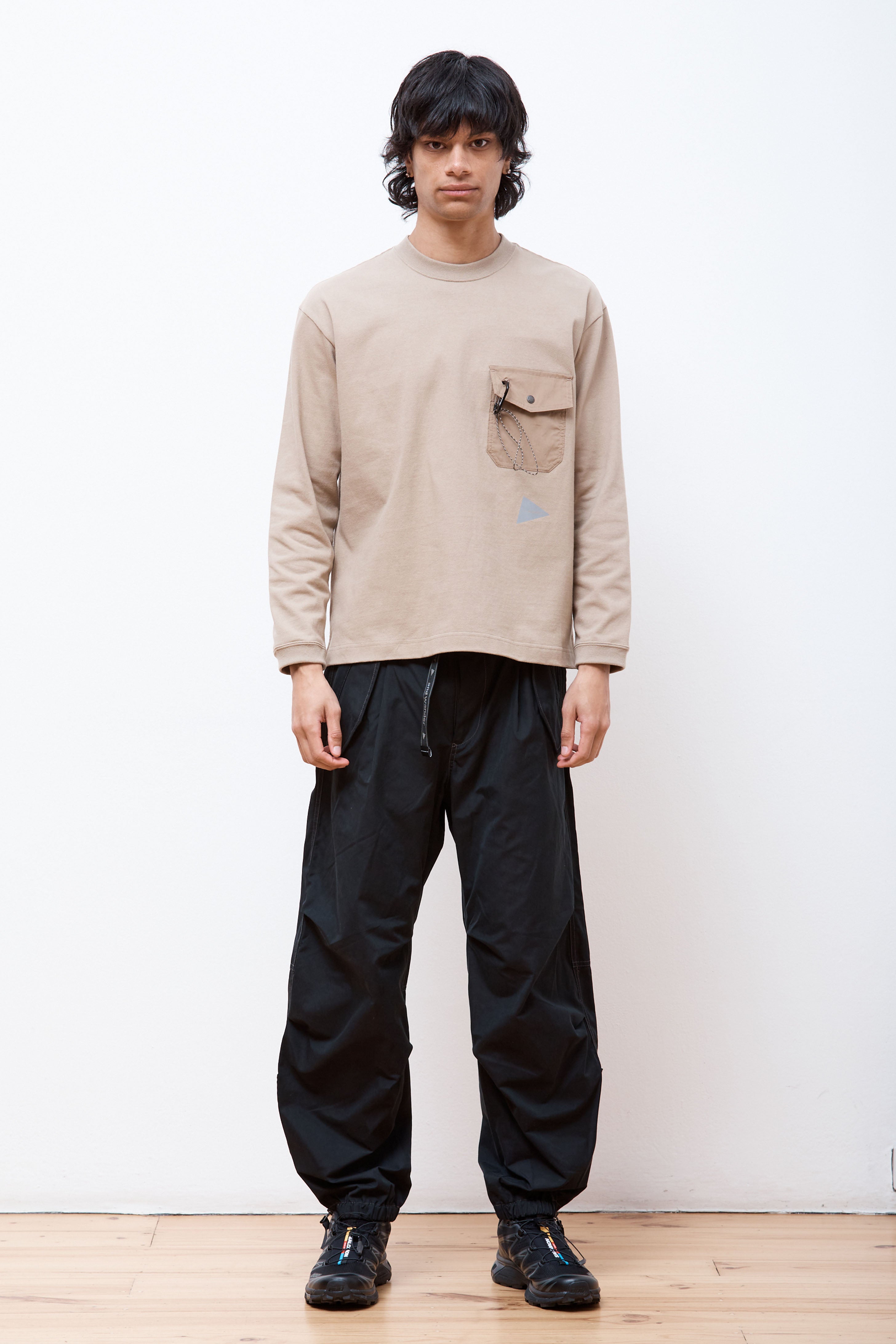 Heavy Cotton Pocket LS T-Shirt L.Beige