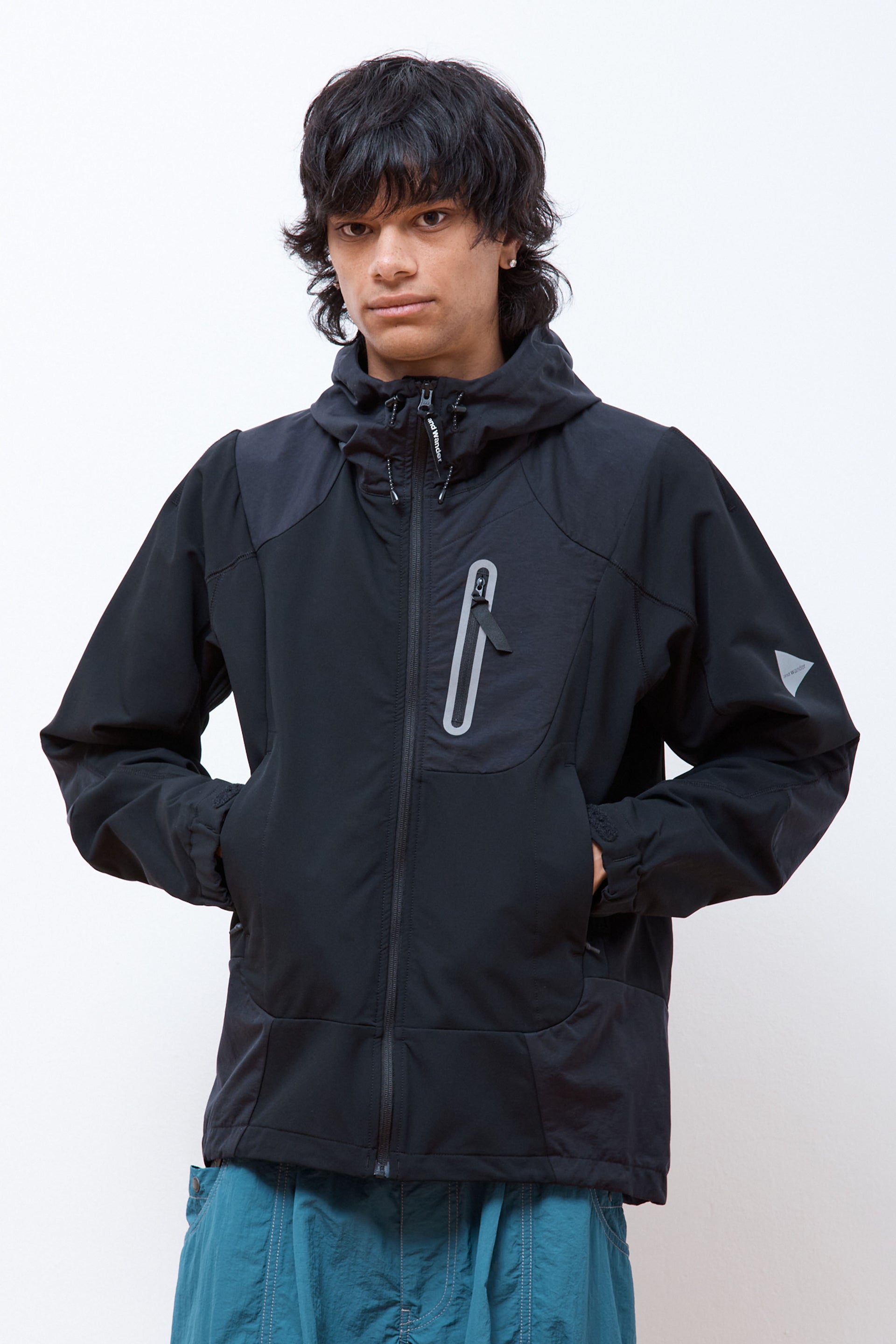 And Wander Stretch Shell Jacket Black