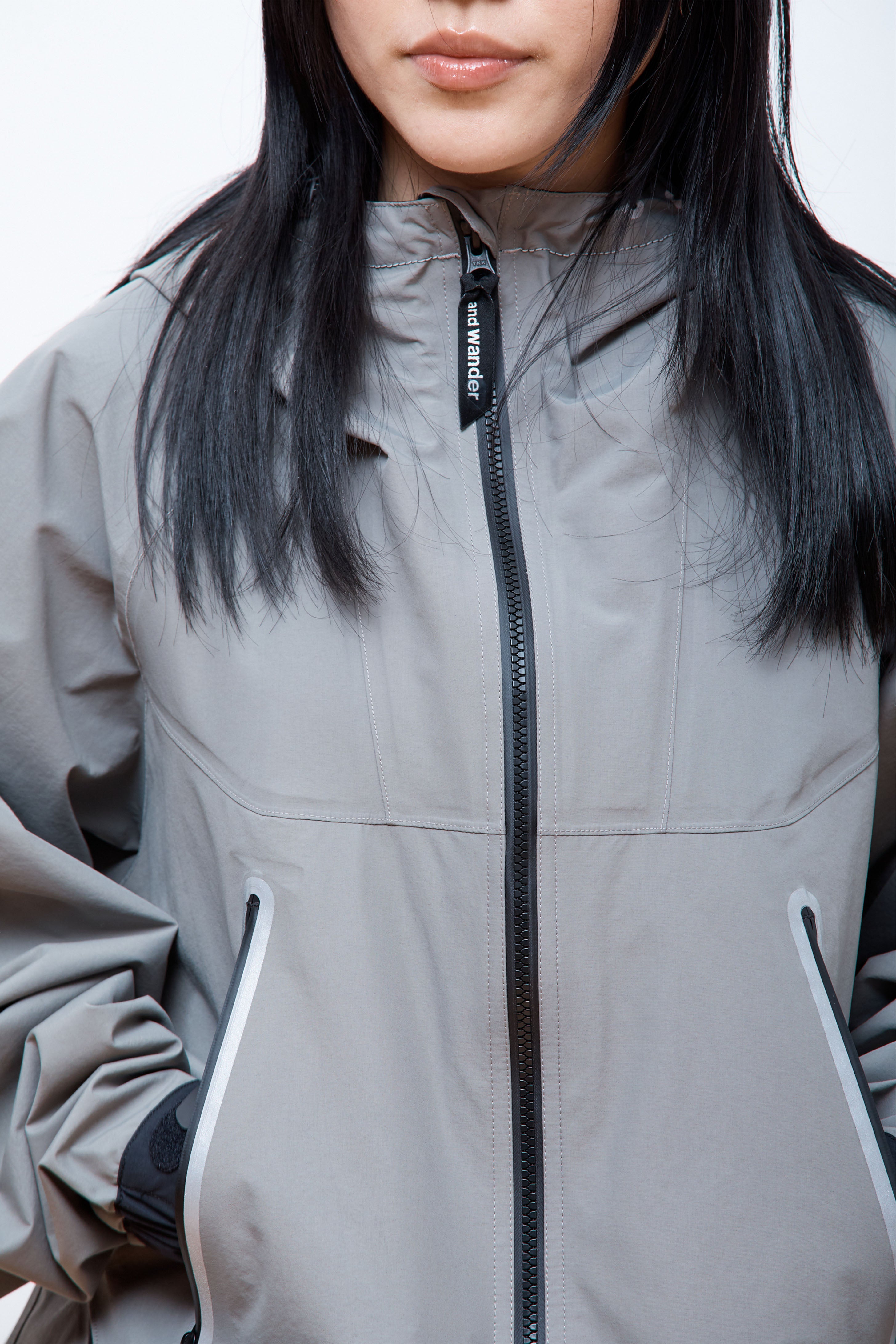 Loose Fitting Rain Jacket Gray