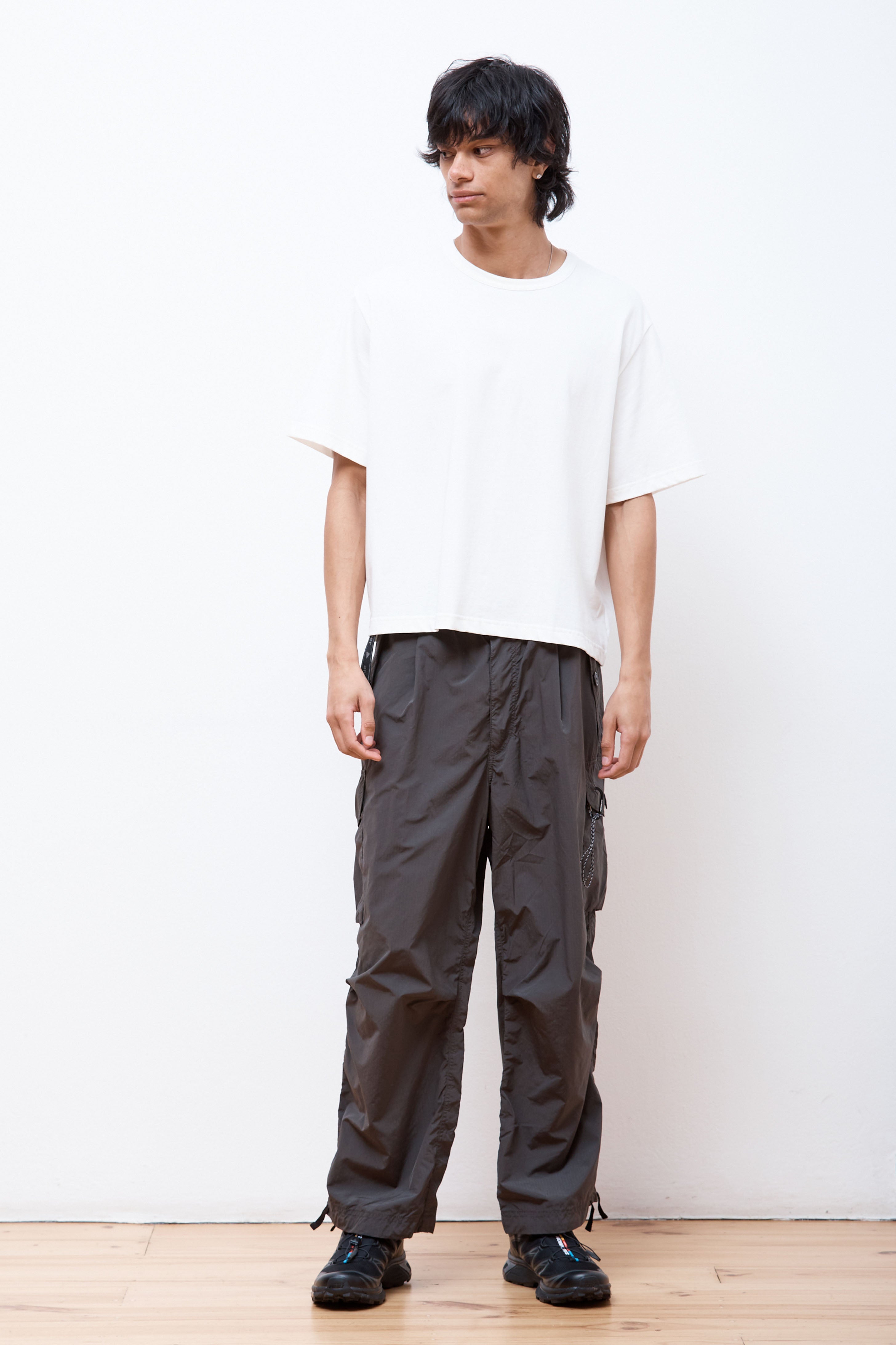 Oversized Cargo Pants Charcoal - CHARCOAL / S