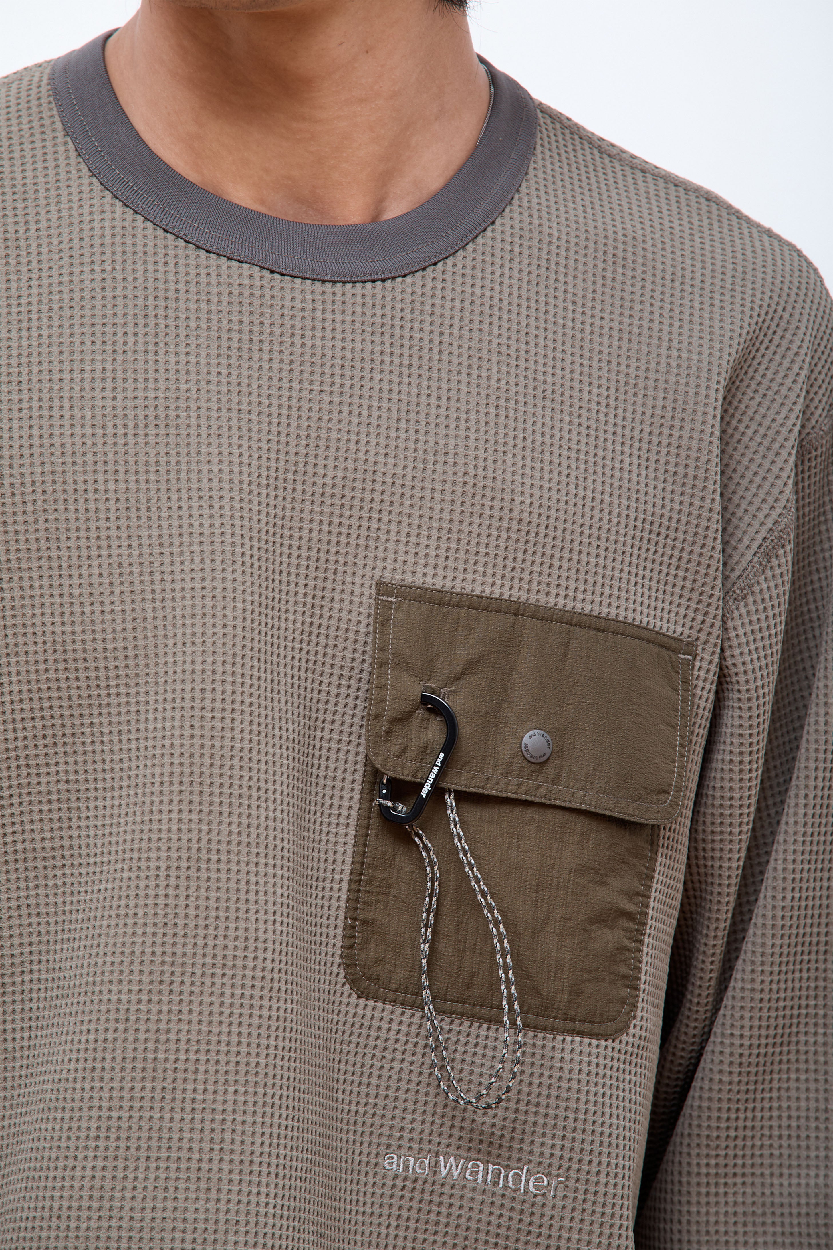 Pe Waffle Long Sleeve T-Shirt Khaki