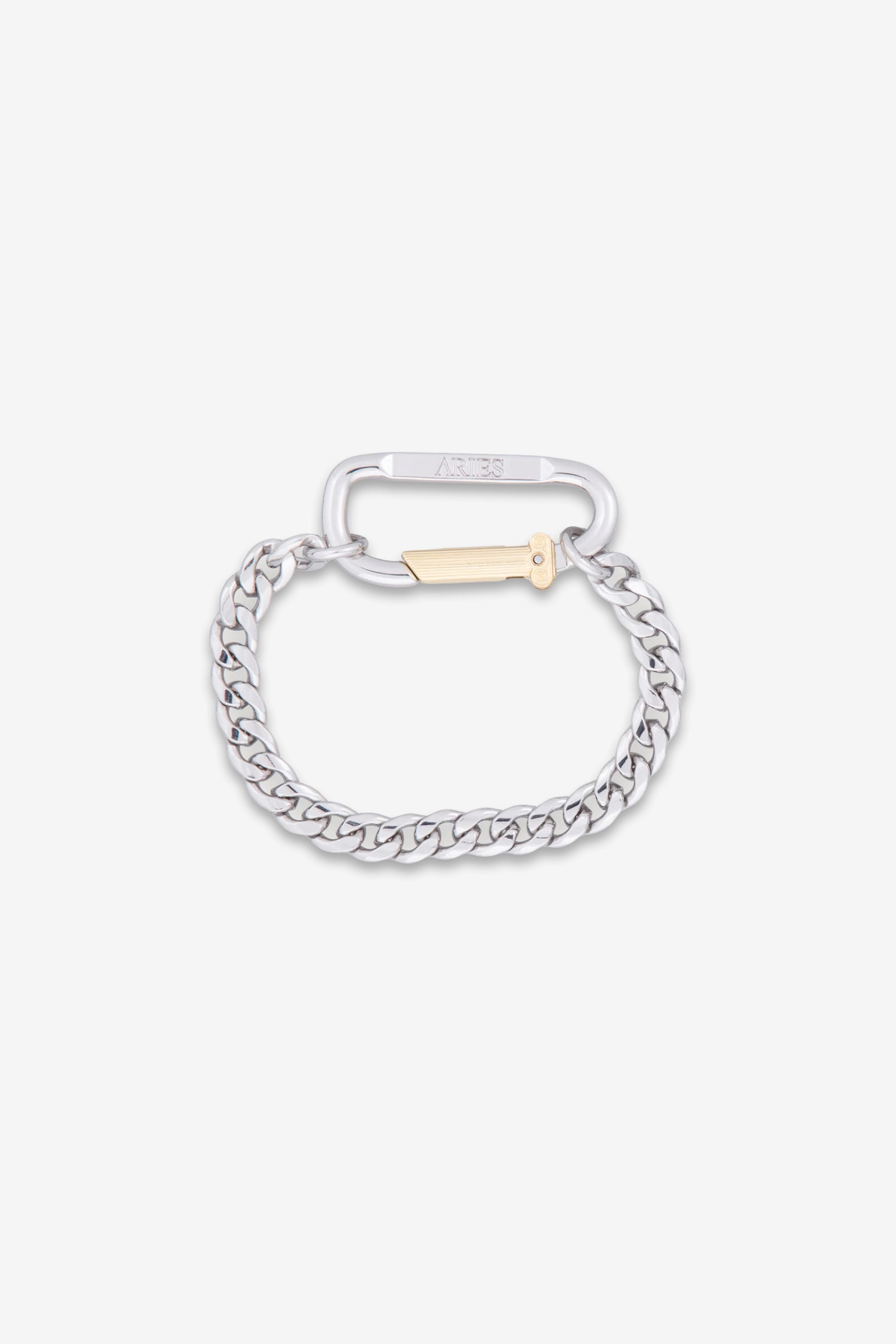 Mini Carabiner Chain Bracelet Silver