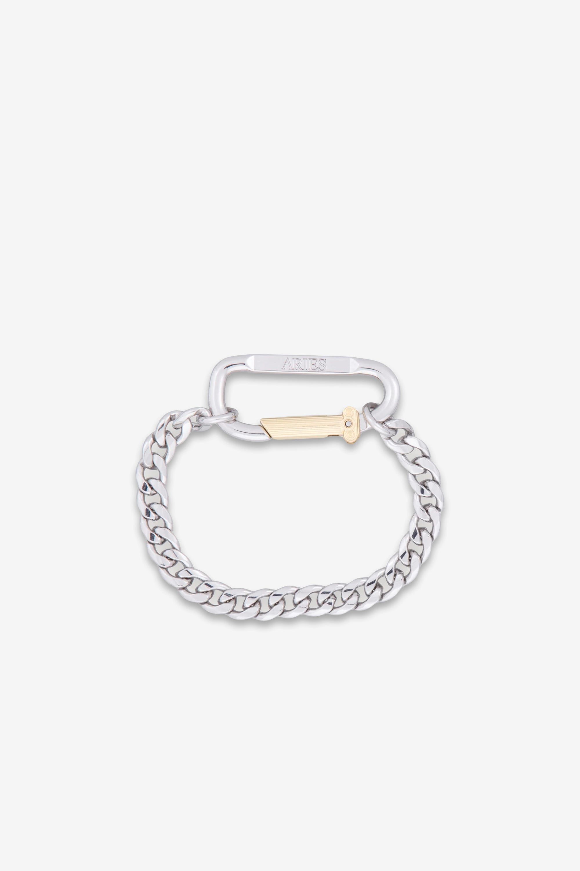 Mini Carabiner Chain Bracelet Silver