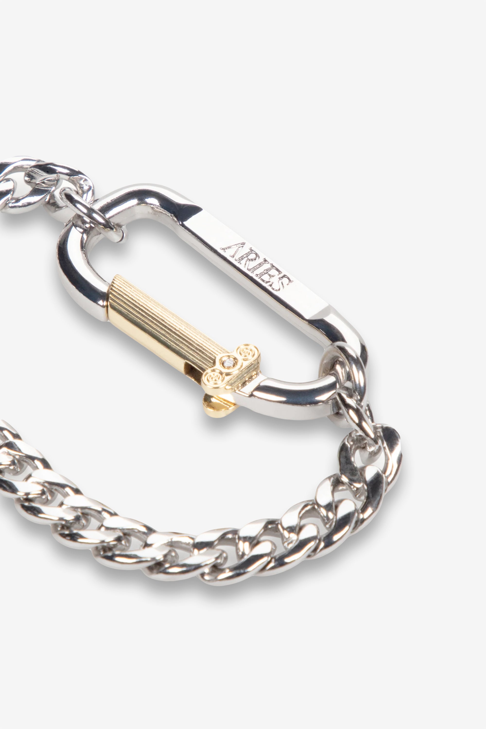 Mini Carabiner Chain Bracelet Silver