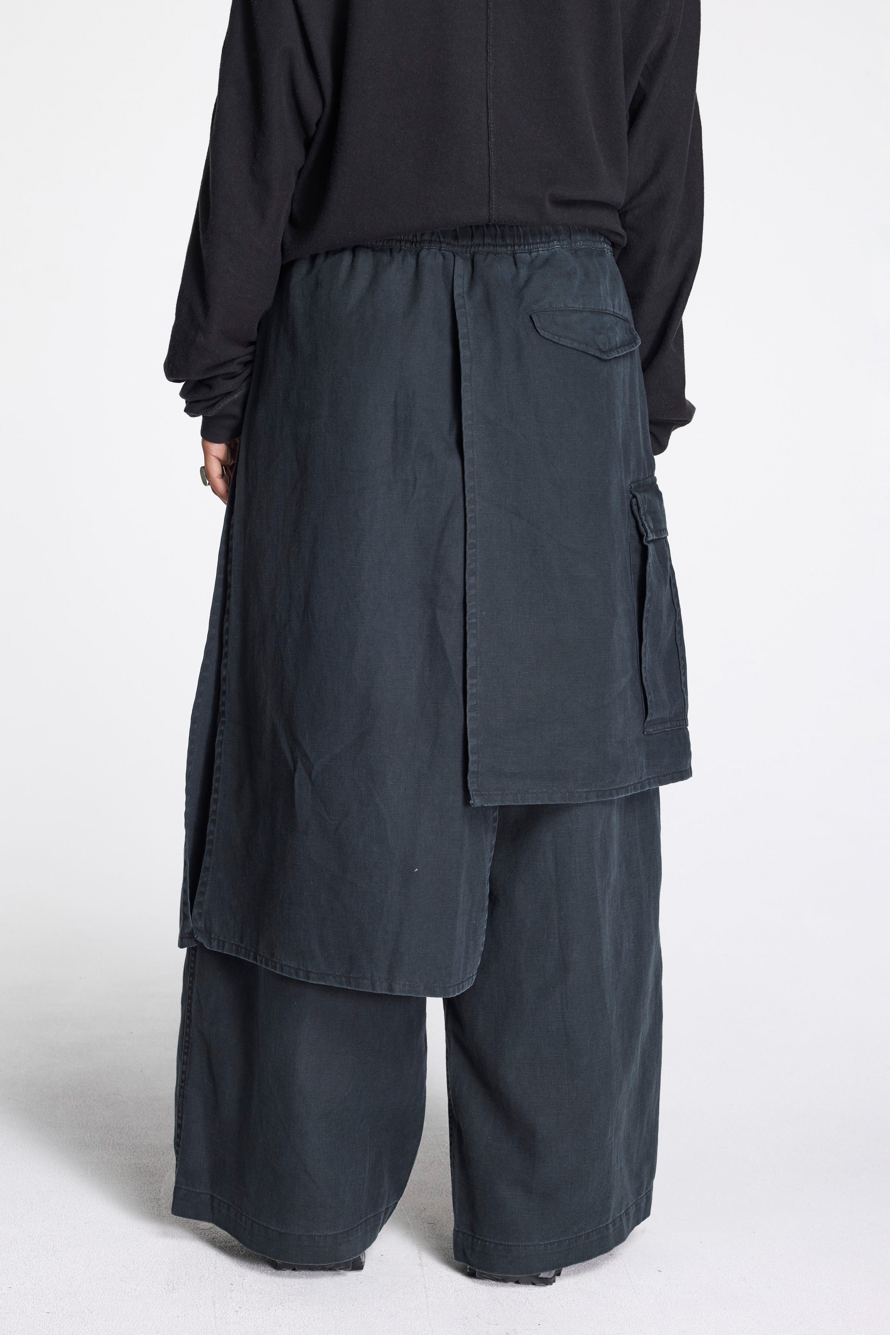 Asym Cargo Hakama Pants Black