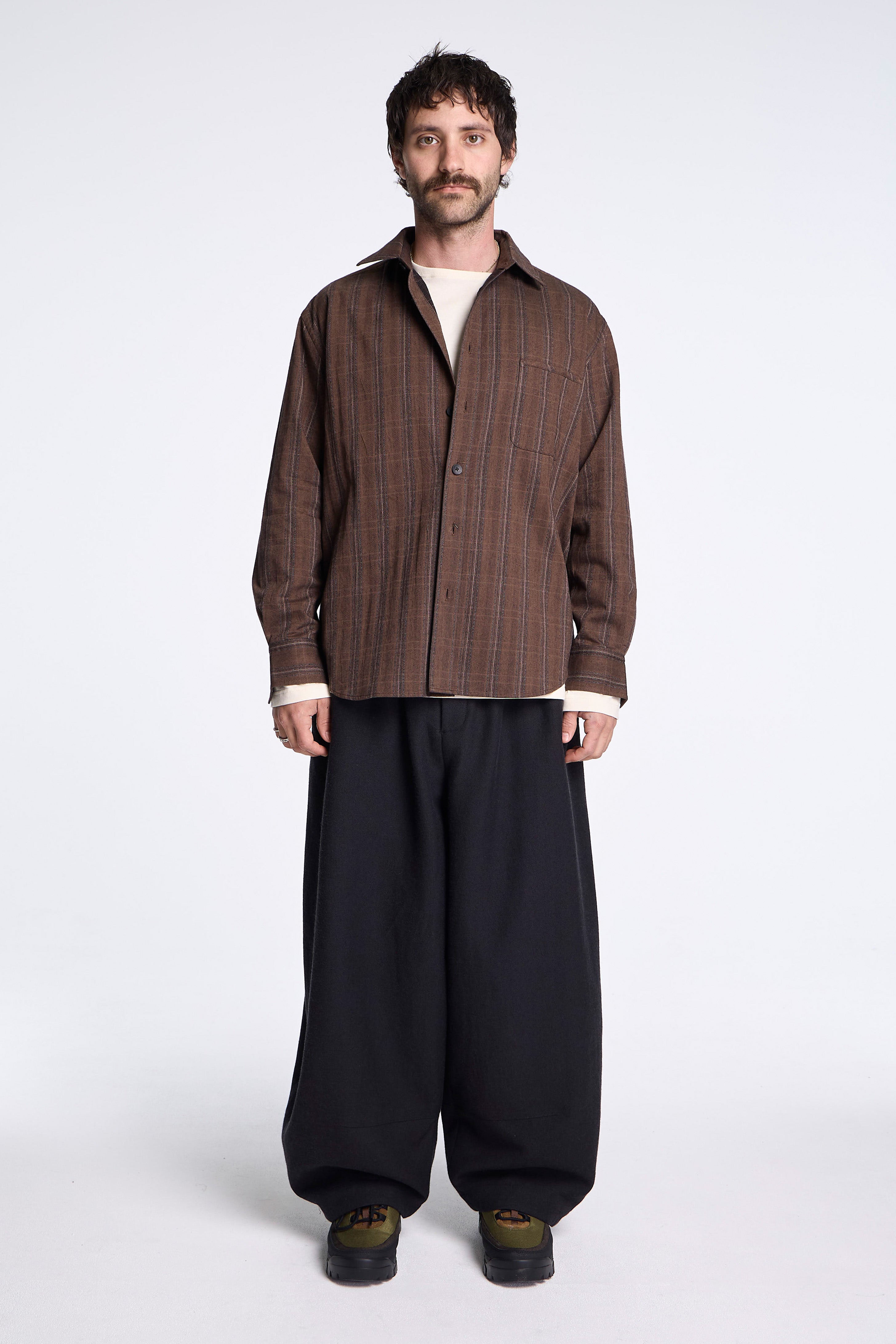 Easy Shirt Umber Stripe