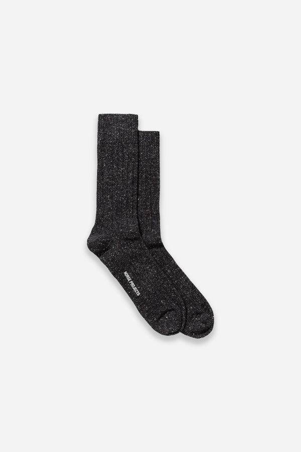Bjarki Neps Sock Charcoal Melange
