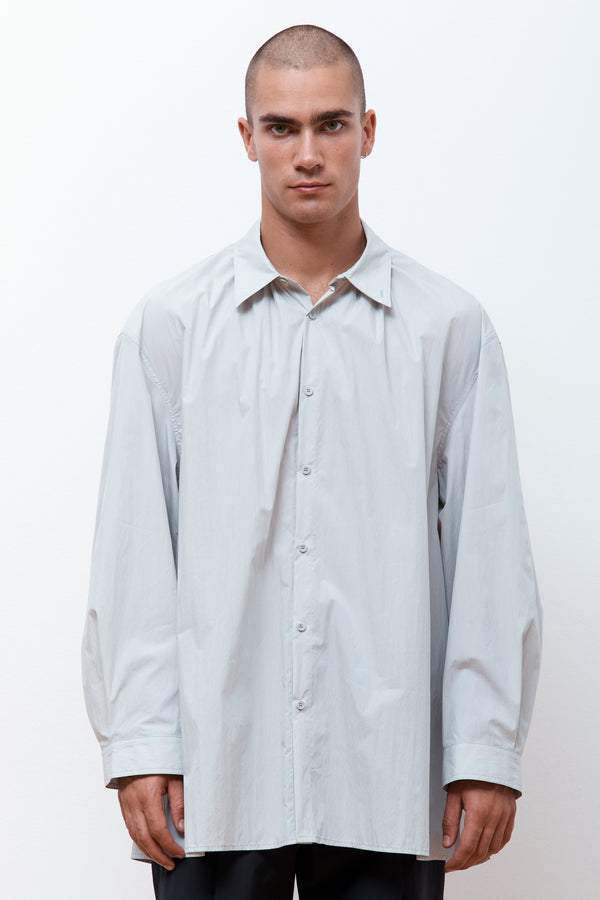Oversize Shirring Shirt Light Grey
