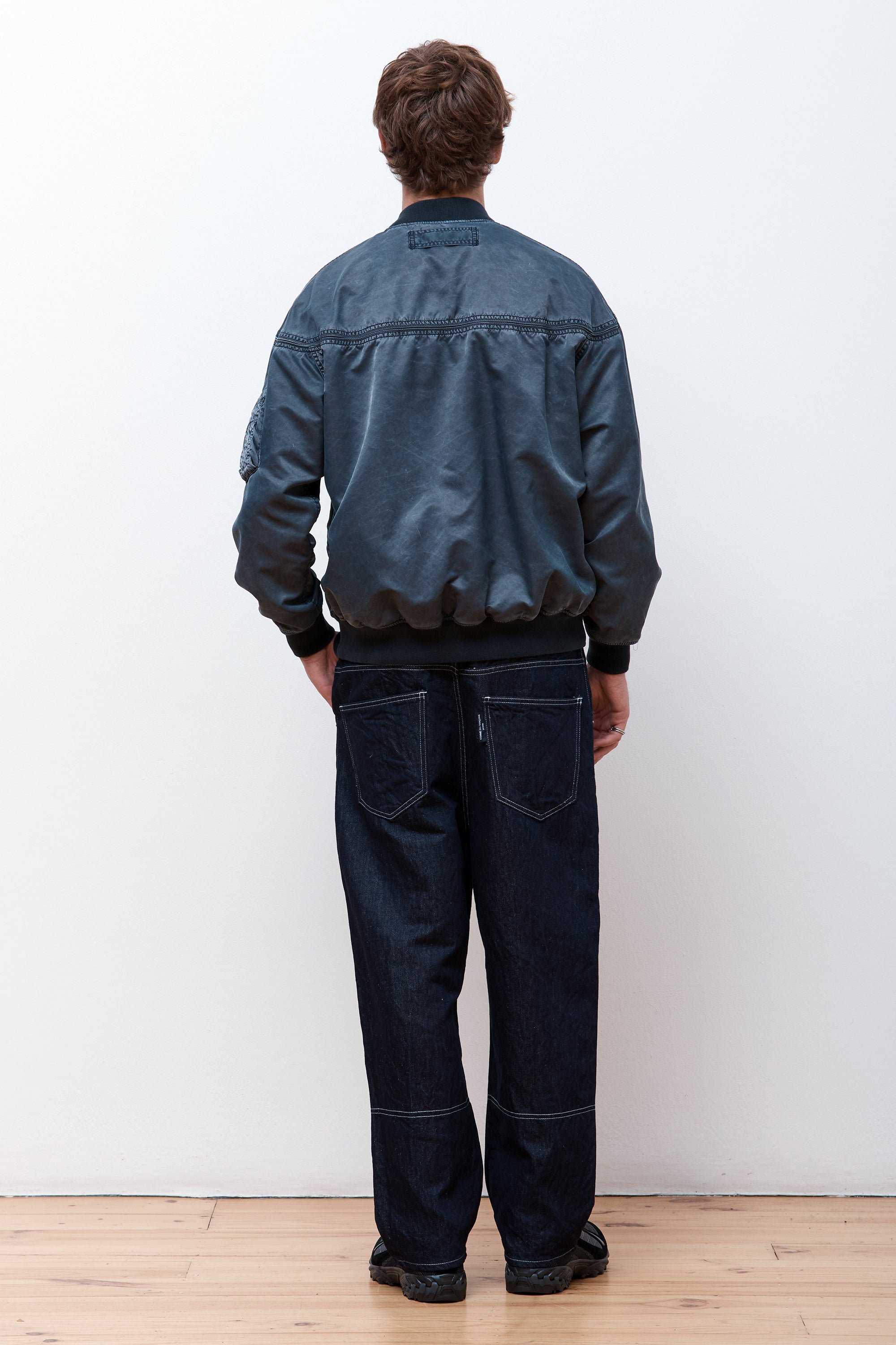 Faded Bomber Jacket Navy