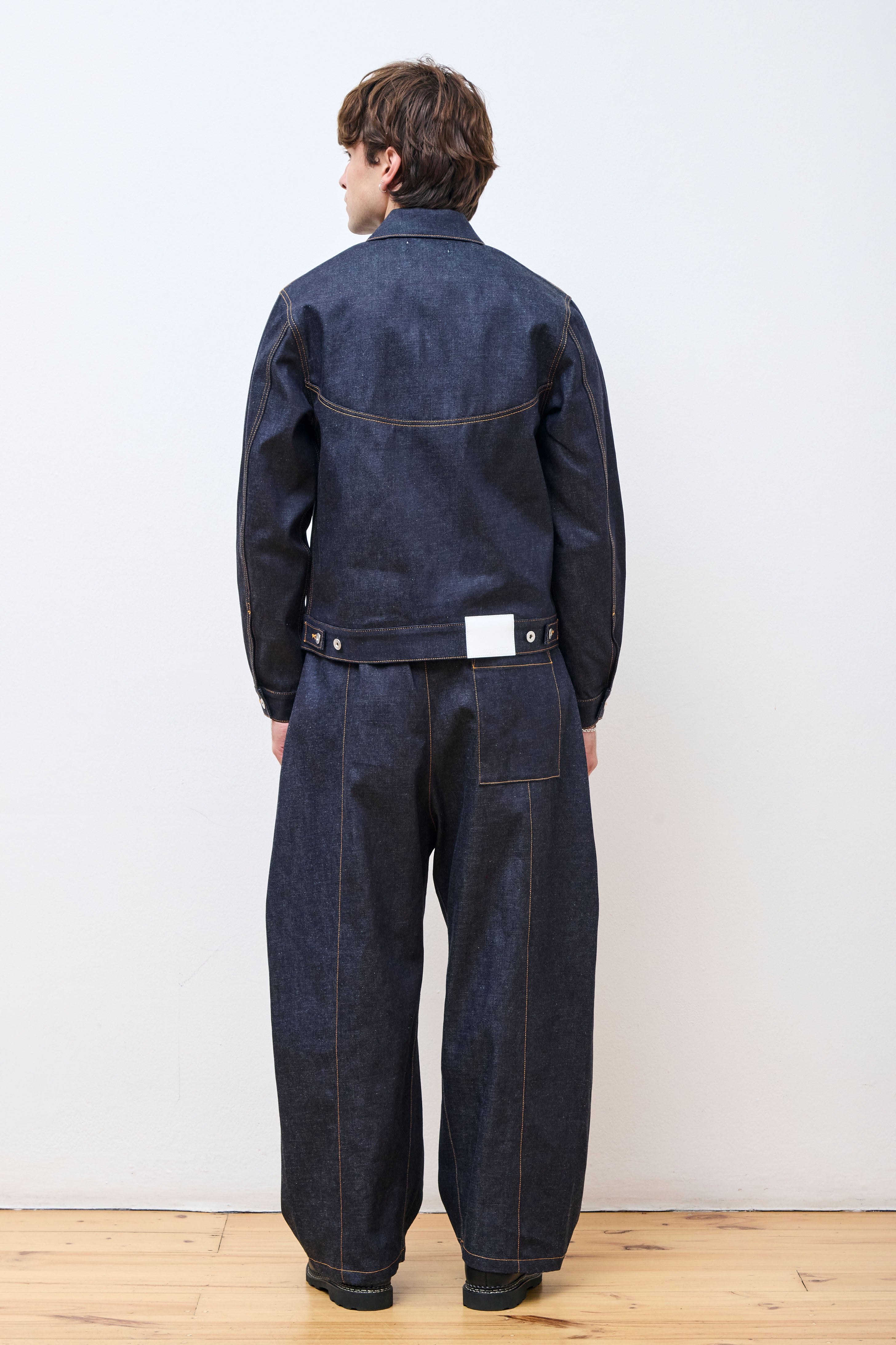 Box Pleat Trouser Denim Raw Denim