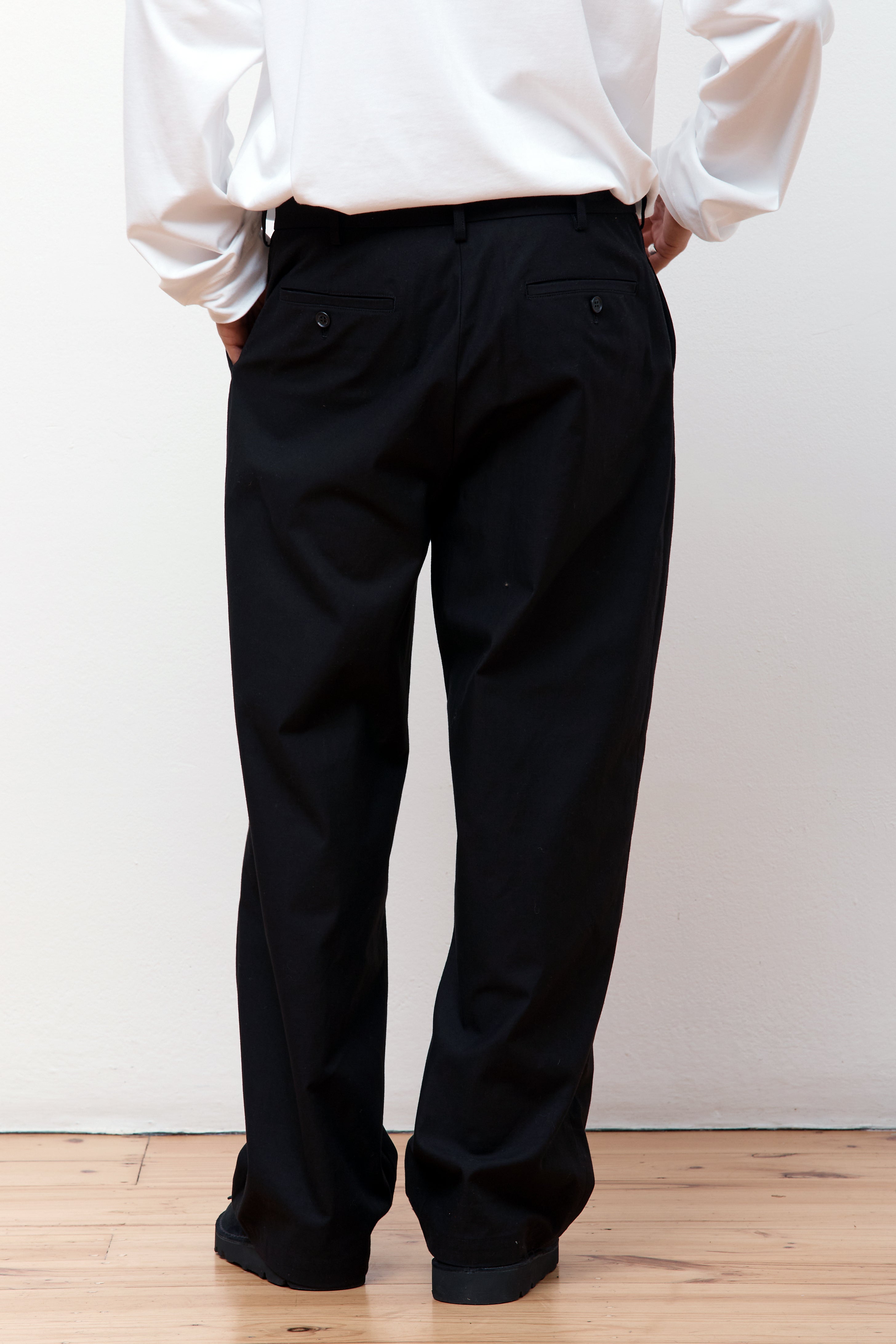 Cotton Tailored Pants Black