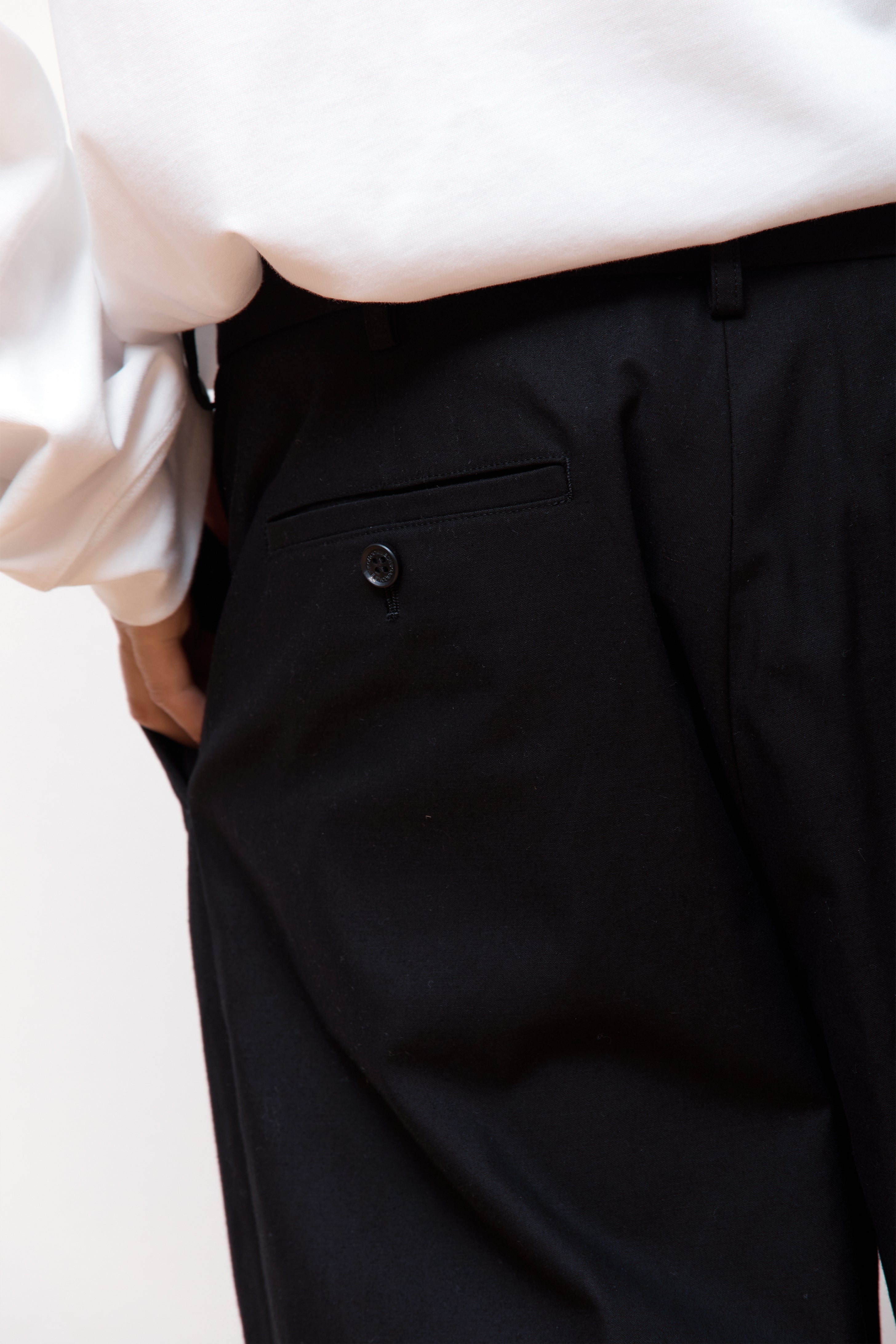 Cotton Tailored Pants Black