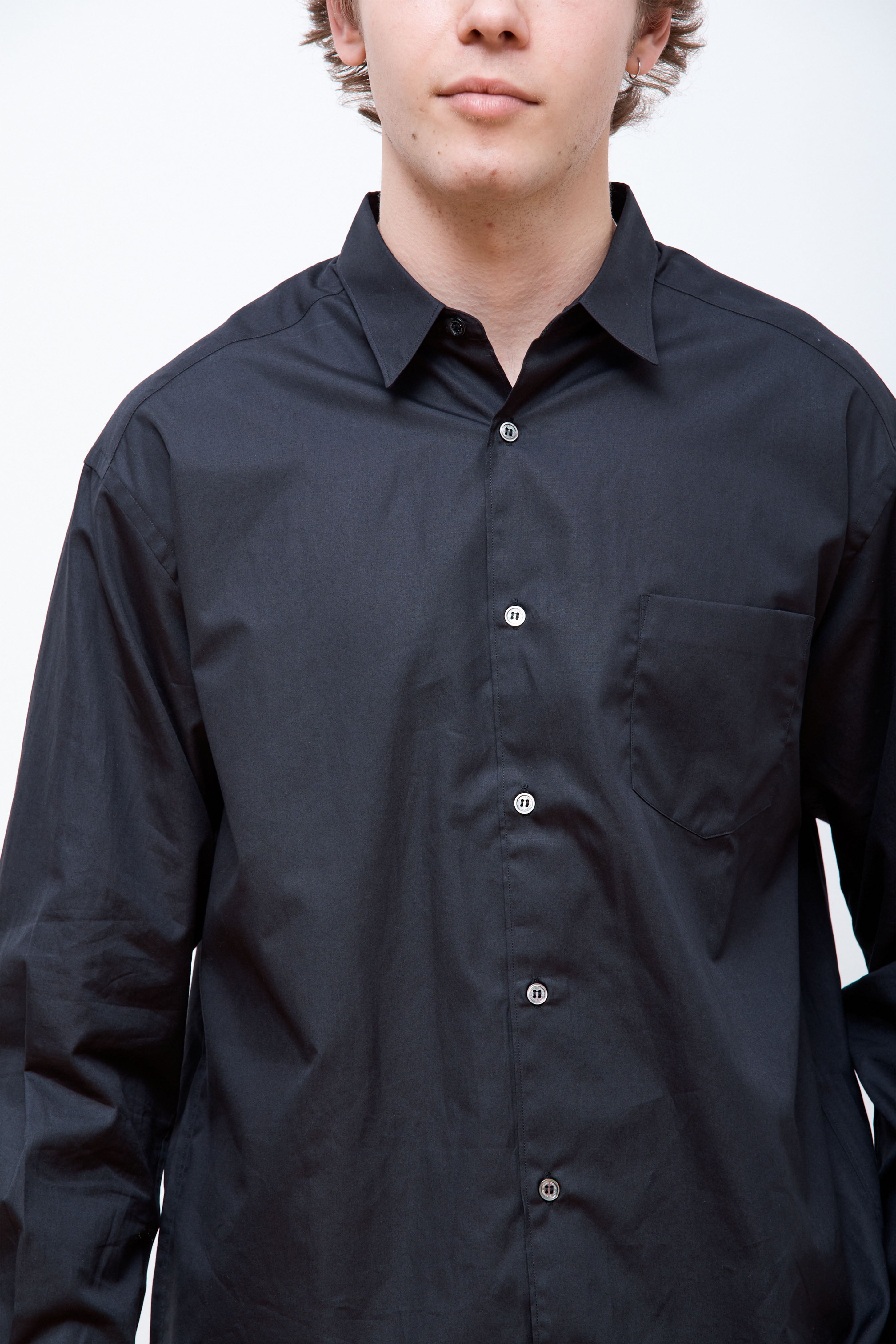 Cotton Logo Shirt Black