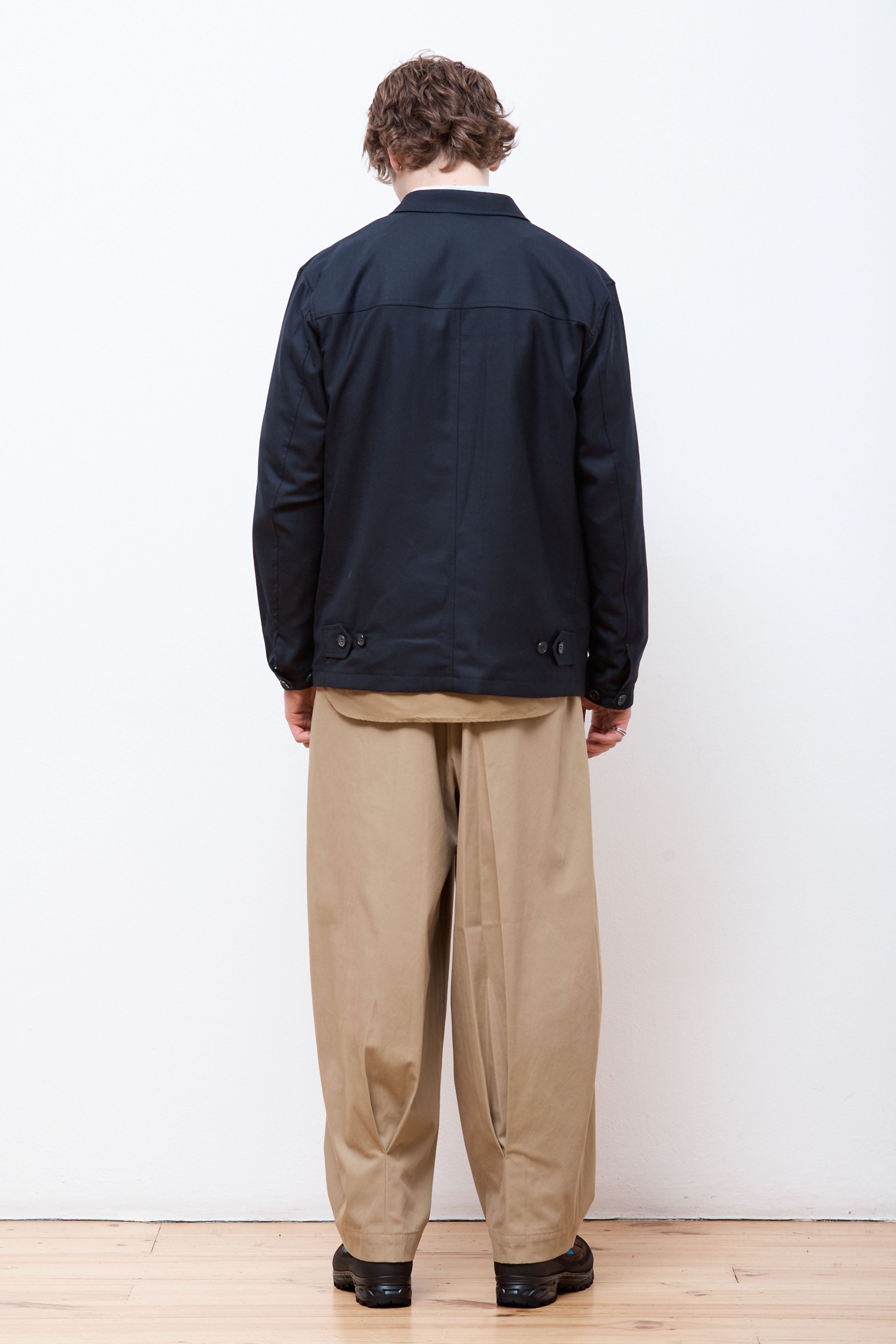 Wool Gabardine Sports Jacket Navy