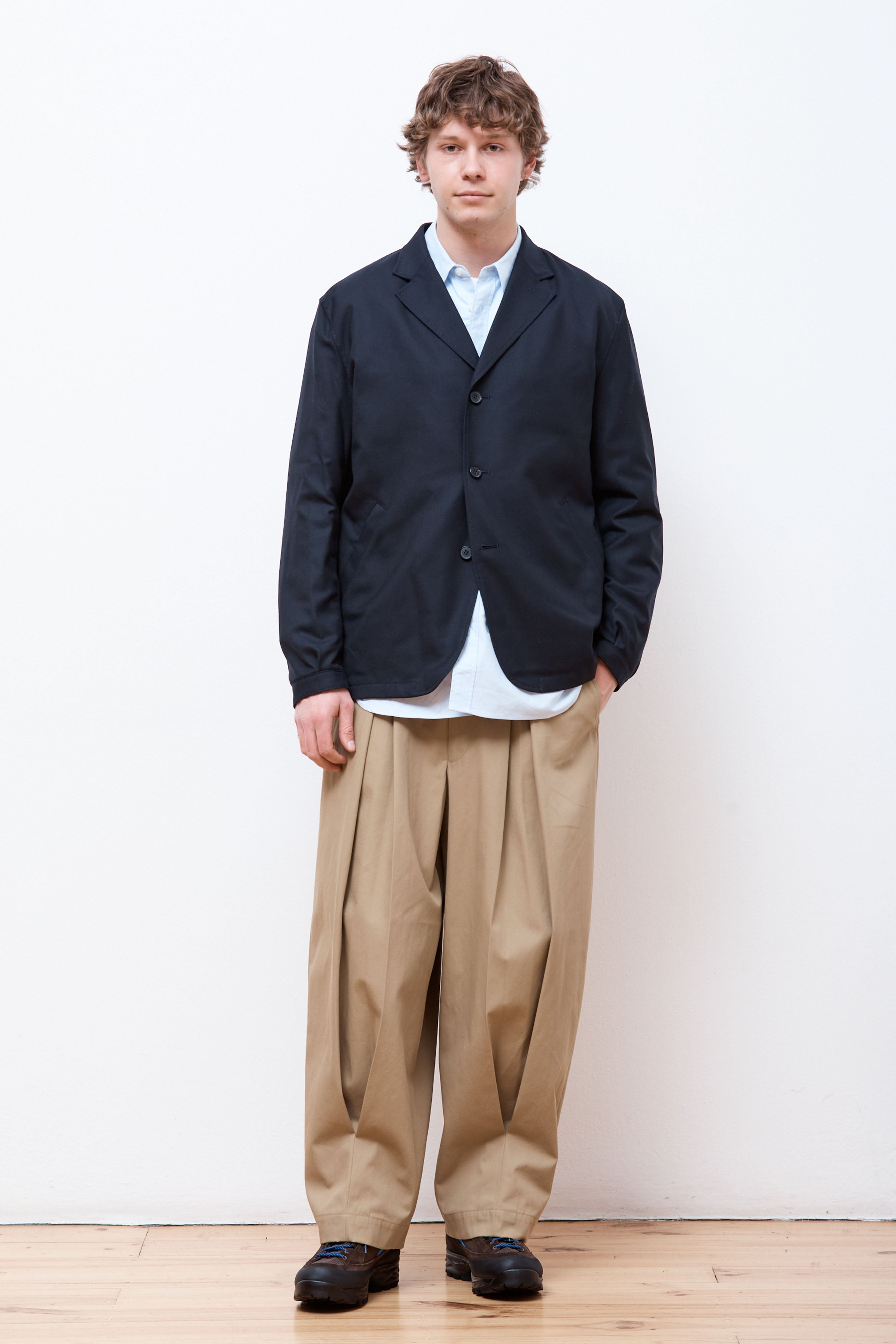 Wool Gabardine Sports Jacket Navy