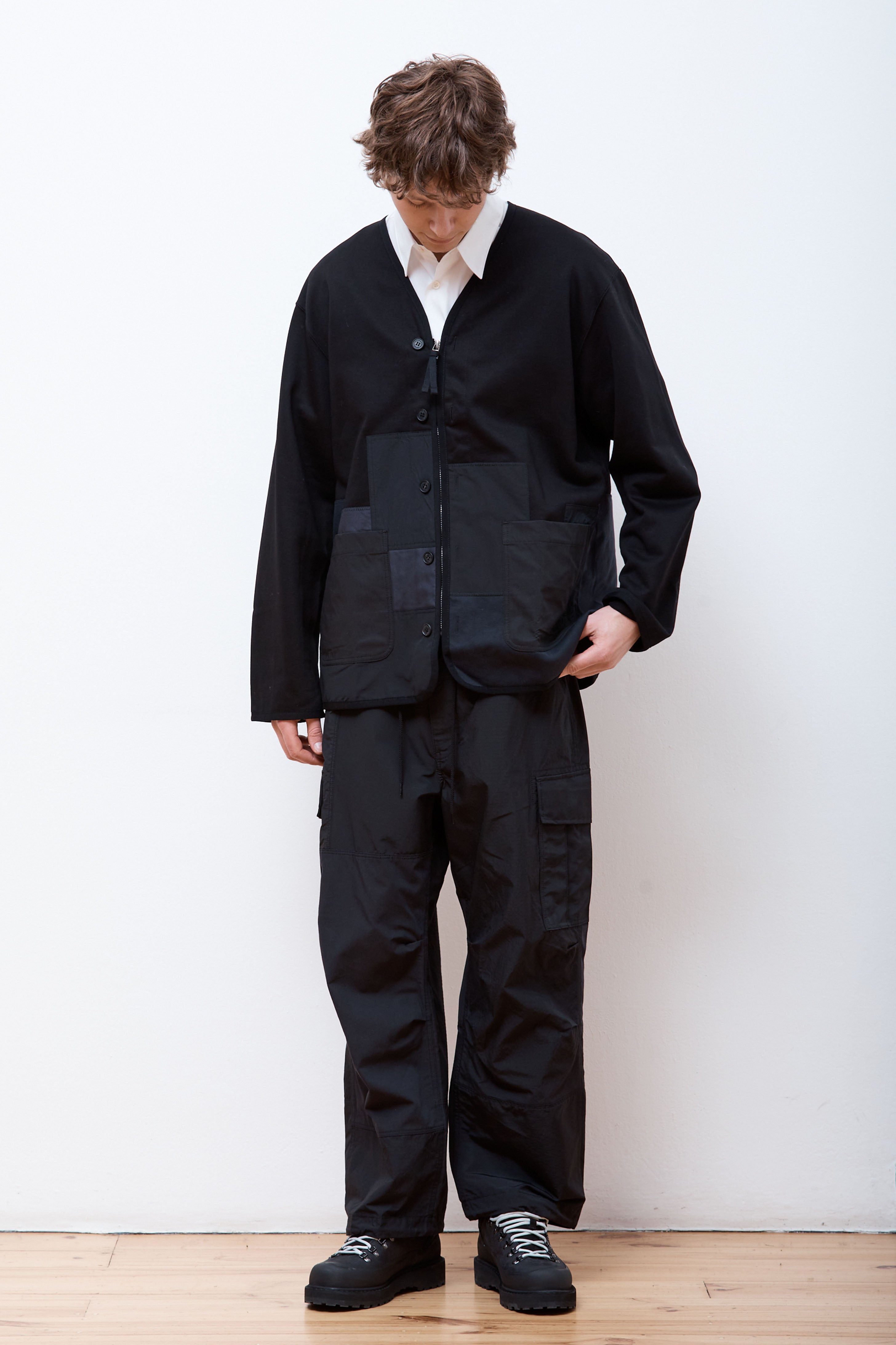 Patchwork Cargo Pants Black Mix